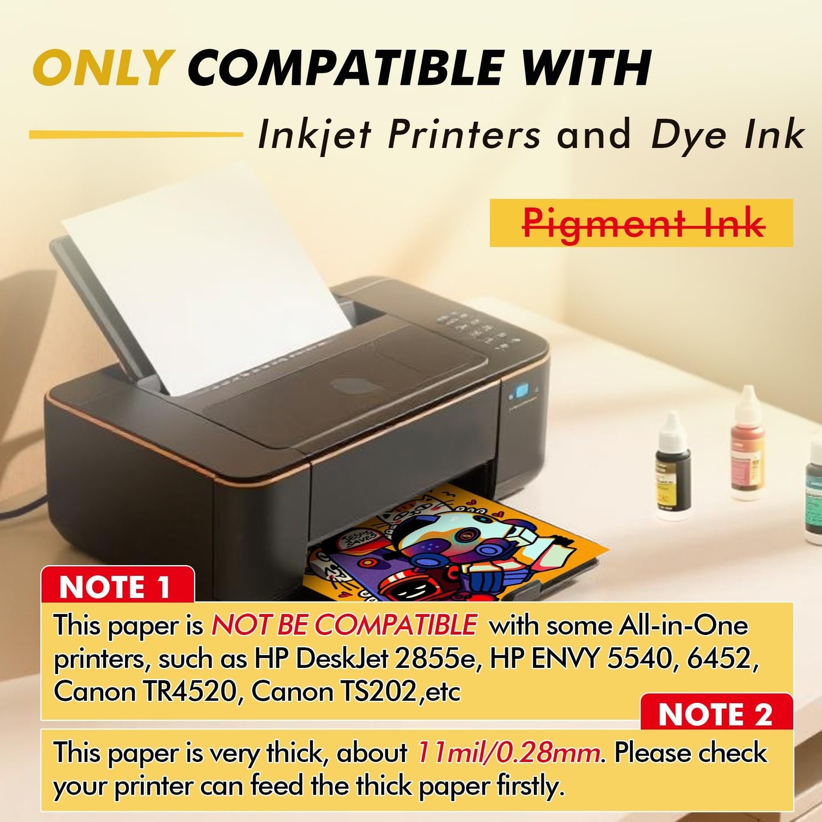 100 Sheets 4×6 Inch Heavyweight Photo Paper High Glossy Inkjet Print 61LB