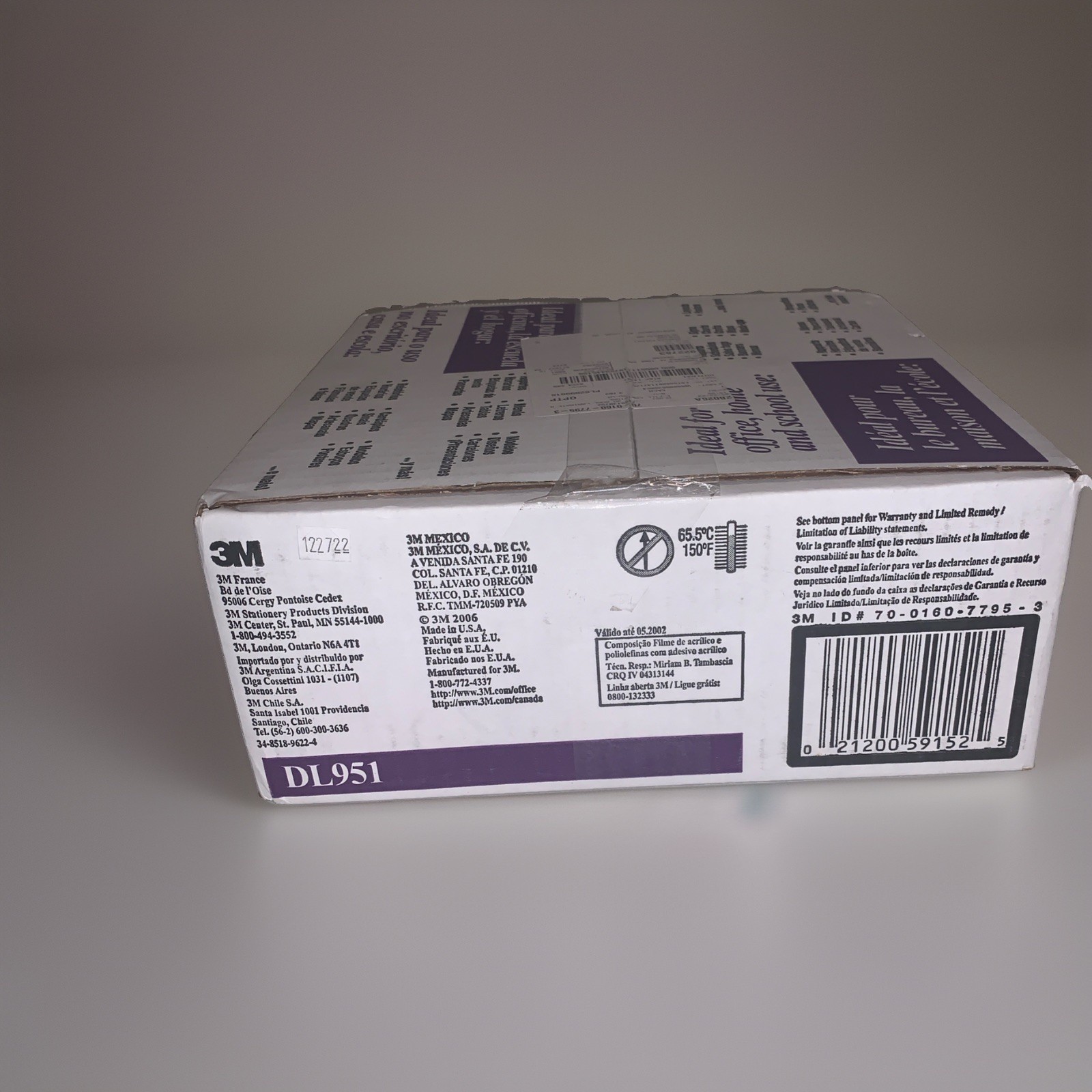3M DL951 Front & Back Lamination Cartridge-Use with 3M Laminating System LS950