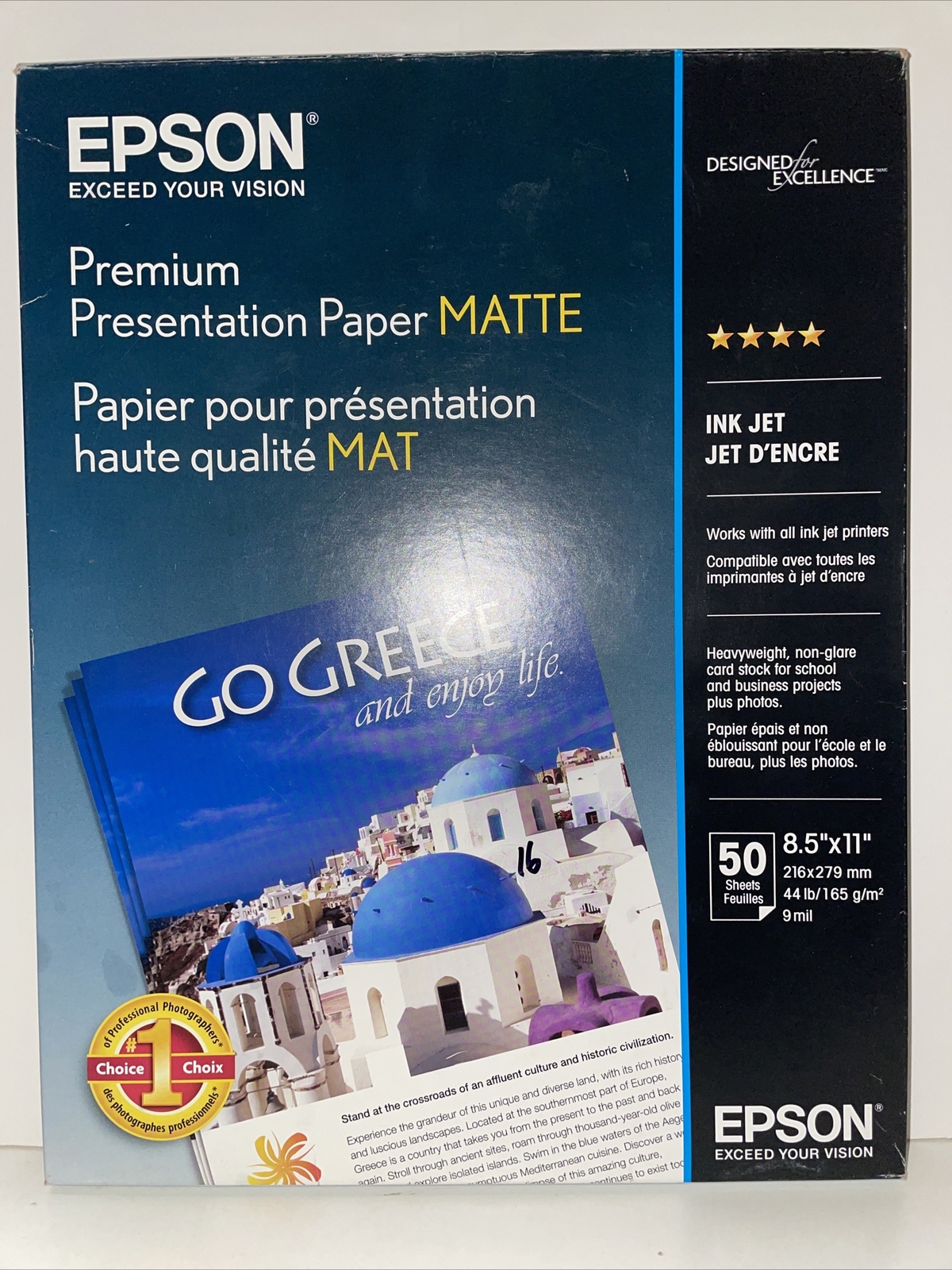 Epson Premium Presentation Paper Matte Open Box 16 Sheets S041257