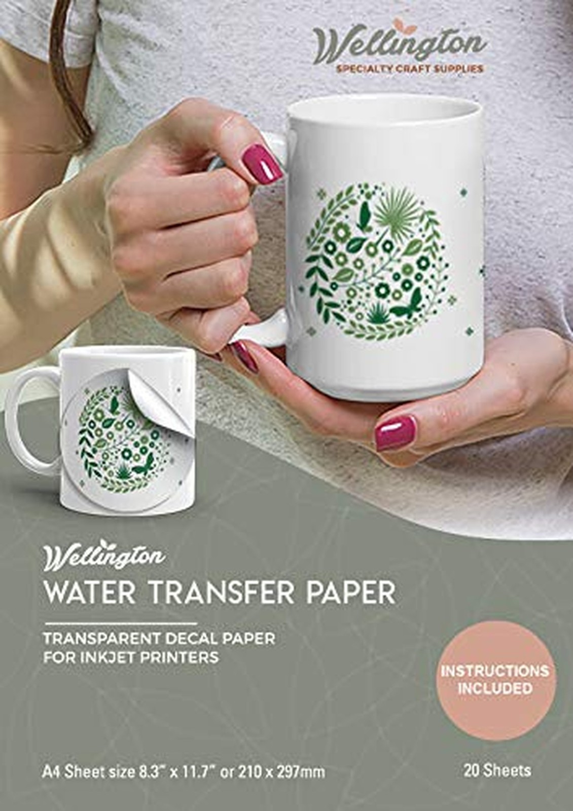 Waterslide Decal Paper for Inkjet Printer, A4 Size, 20 Water Slide Transfer P…