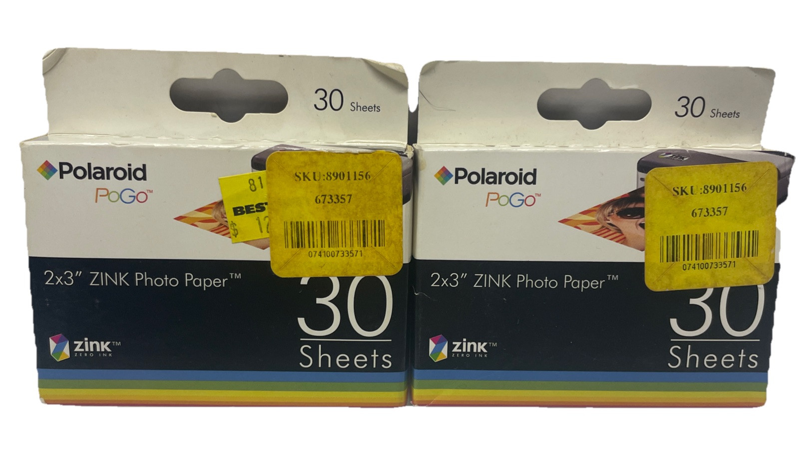 Polaroid PoGo 2×3″ Zink Photo Paper 30 Sheets New Lot of 2 Exp 08/09