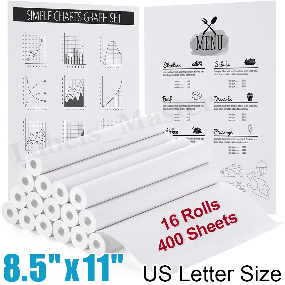 16 Rolls A4 Thermal Printer Paper 8.5″x11″ for M08F M832 M834 Phomemo Printer US