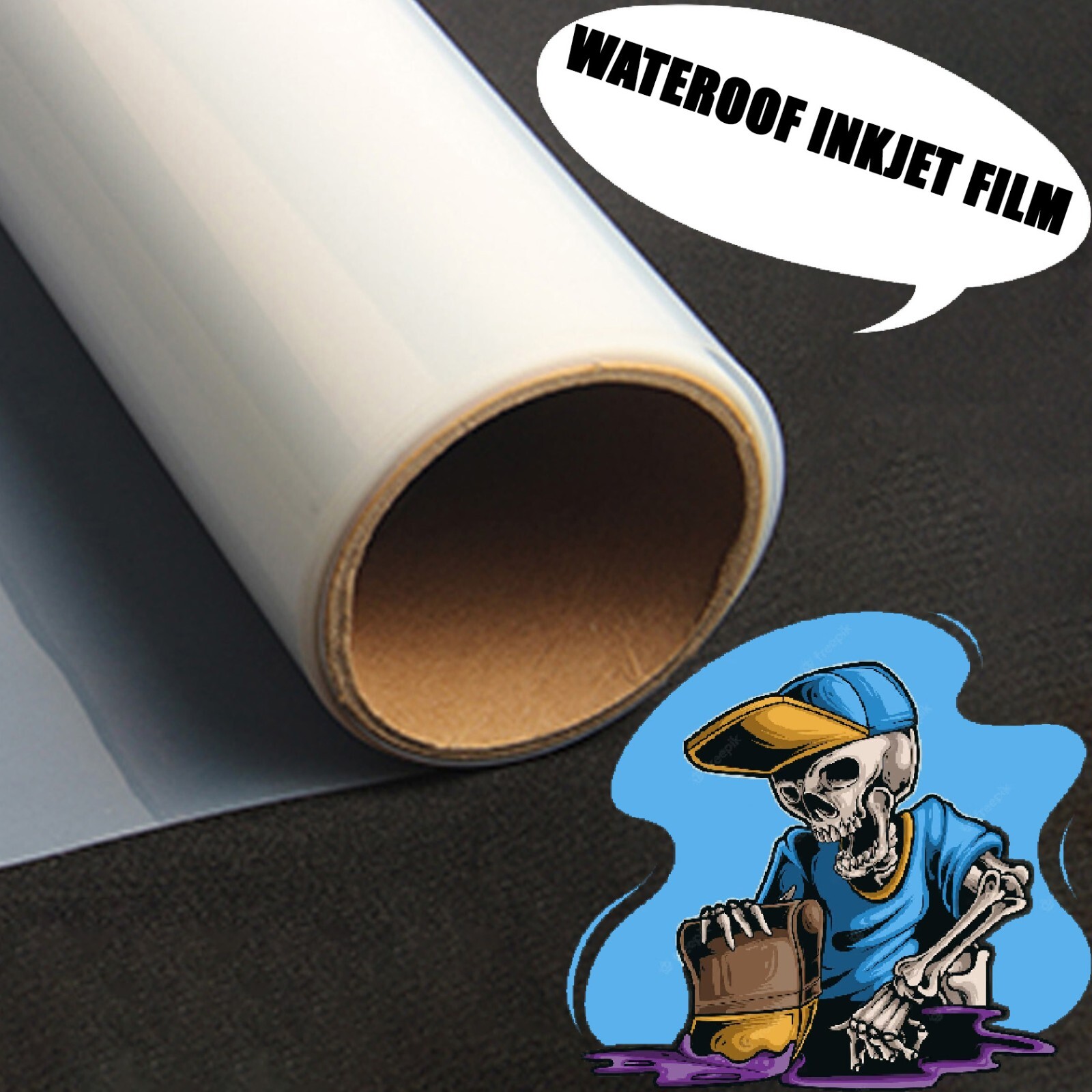 22″x100ft，Waterproof Inkjet Instant-Dry Screen Printing Transparency Film