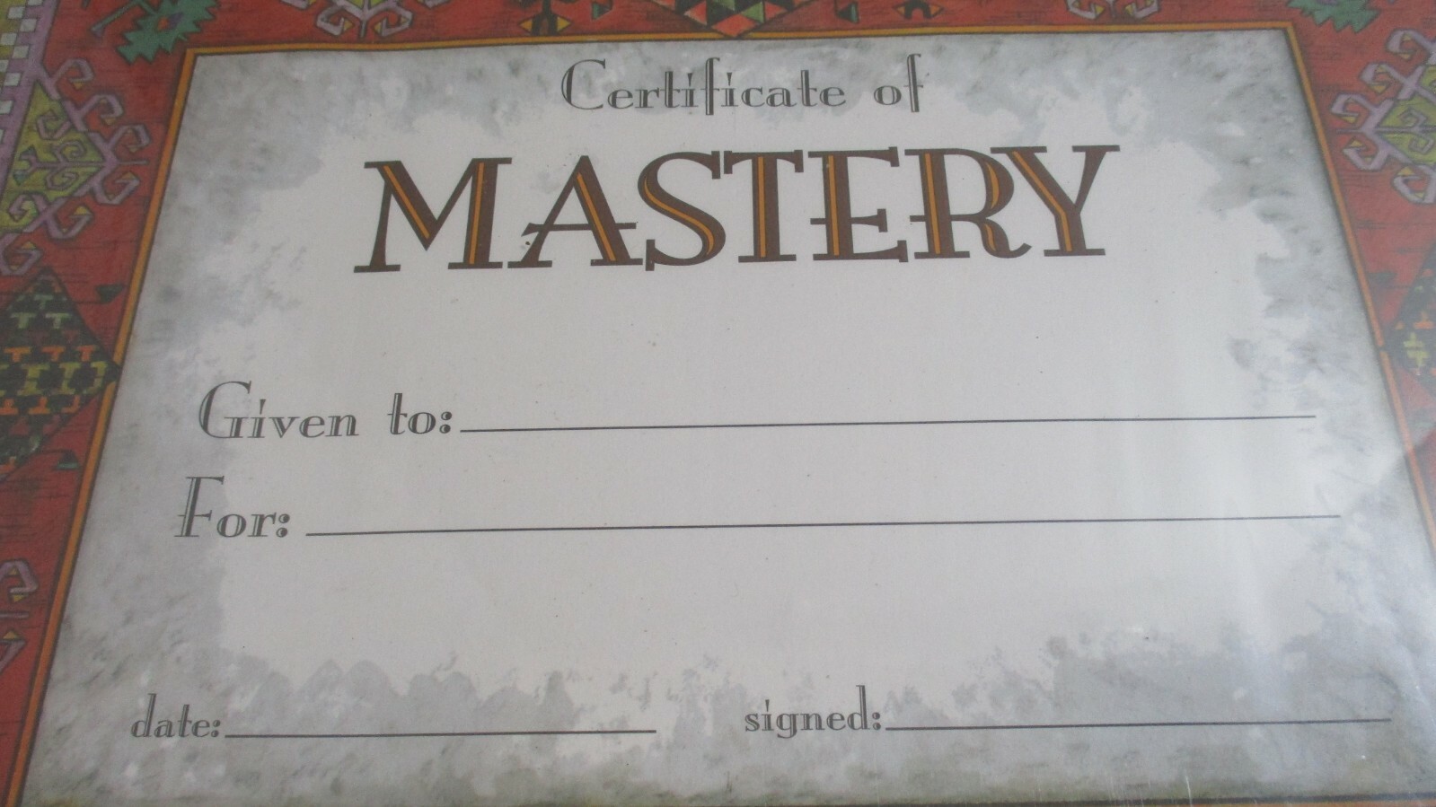 Instructional Fair~MASTERY Certificates COMPUTER PRINTER PAPER~36 Sheets