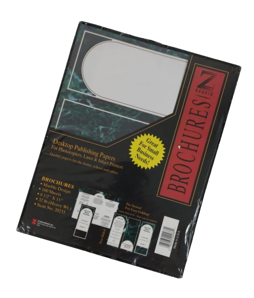 Z Grafix Desktop Publishing Tri Fold Brochure Compose Design 8 1/2″ x 11″