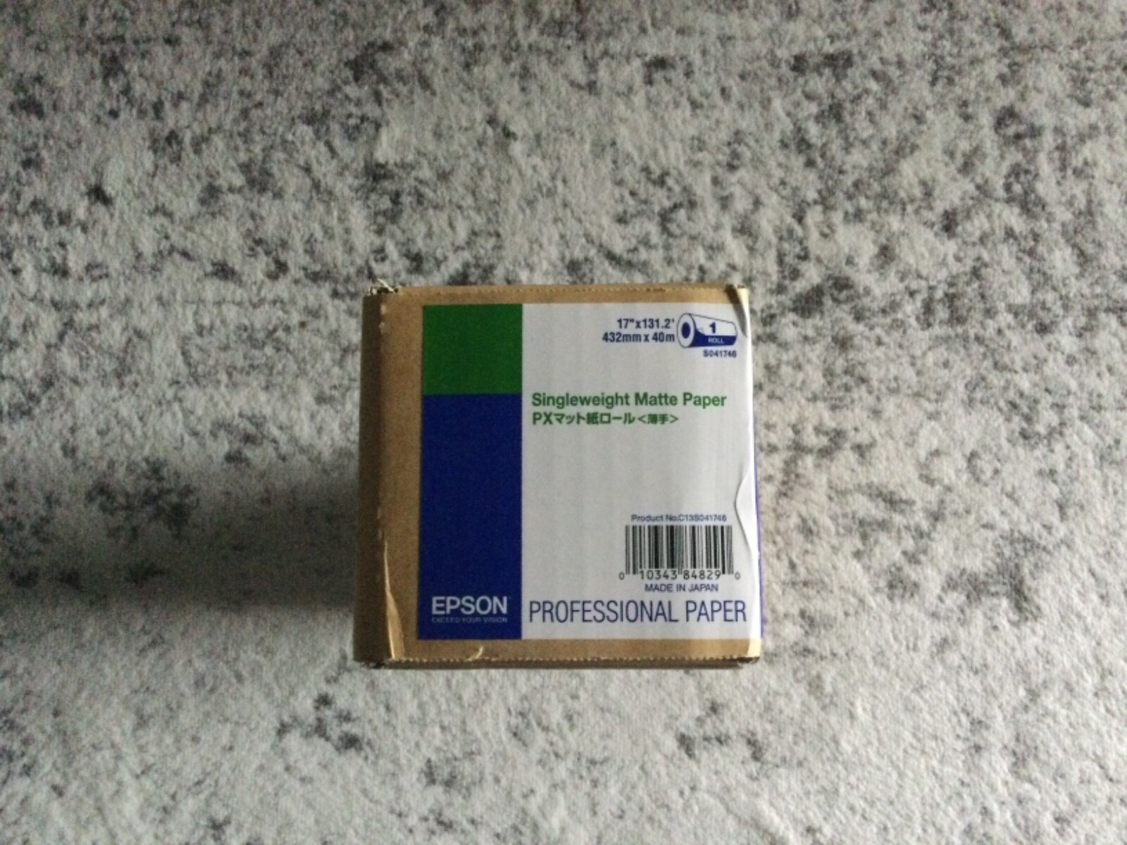 Epson S041746 Singleweight Matte Paper 17″ X 131.2″ (432mm x 40m) (1-Roll)