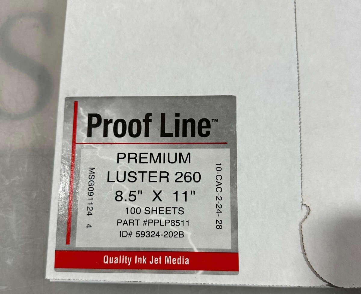 Ultra Premium Luster 8.5″x11″ Photo Paper, 100 sheet box, Epson Canon HP
