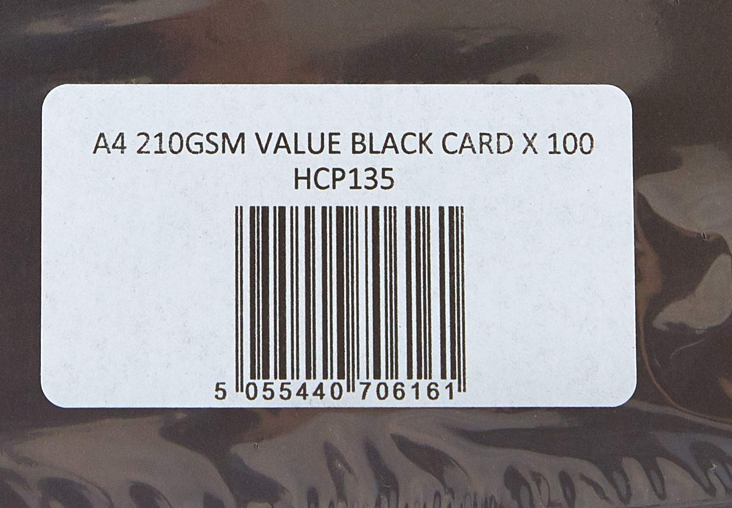 House of & Paper A4 210gsm Card – Black 100 Count Sheets