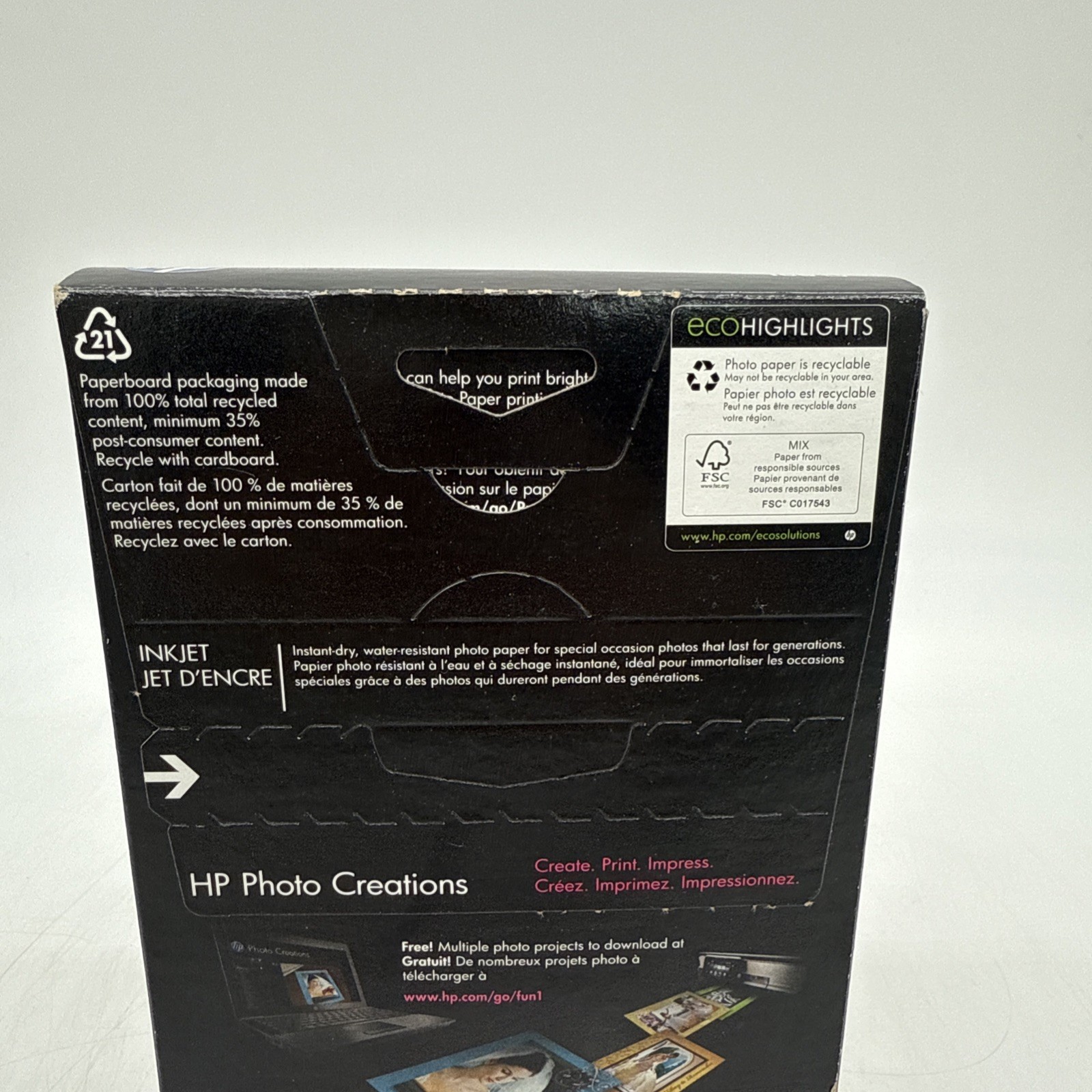 HP Premium Plus Photo Paper 80 lbs. Soft-Gloss 4 x 6 100 Sheets/Pack CR666A