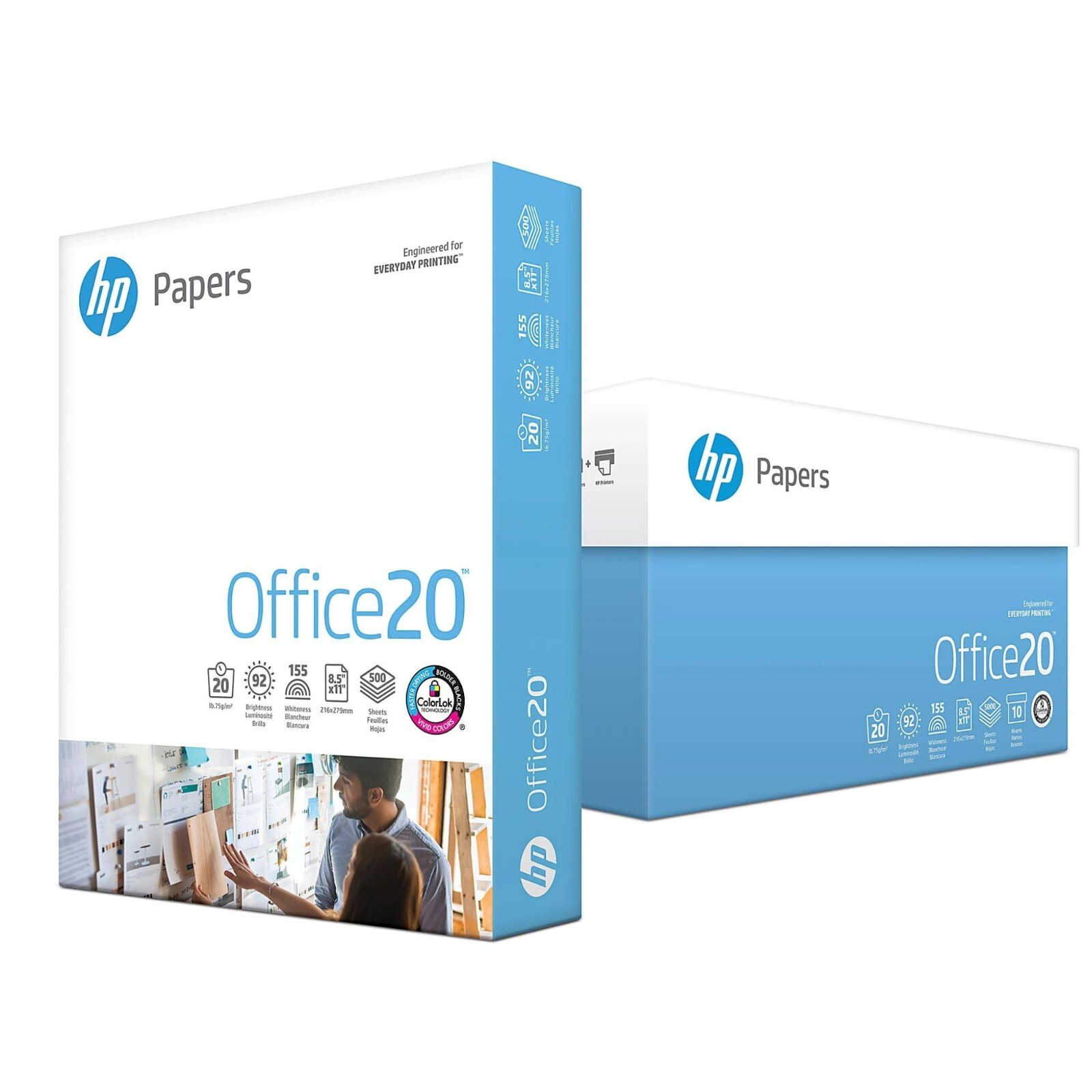 HP Office White Print Paper Size (8.5″ x 11″) Case Of 10 Reams, Count 5000 Sheet