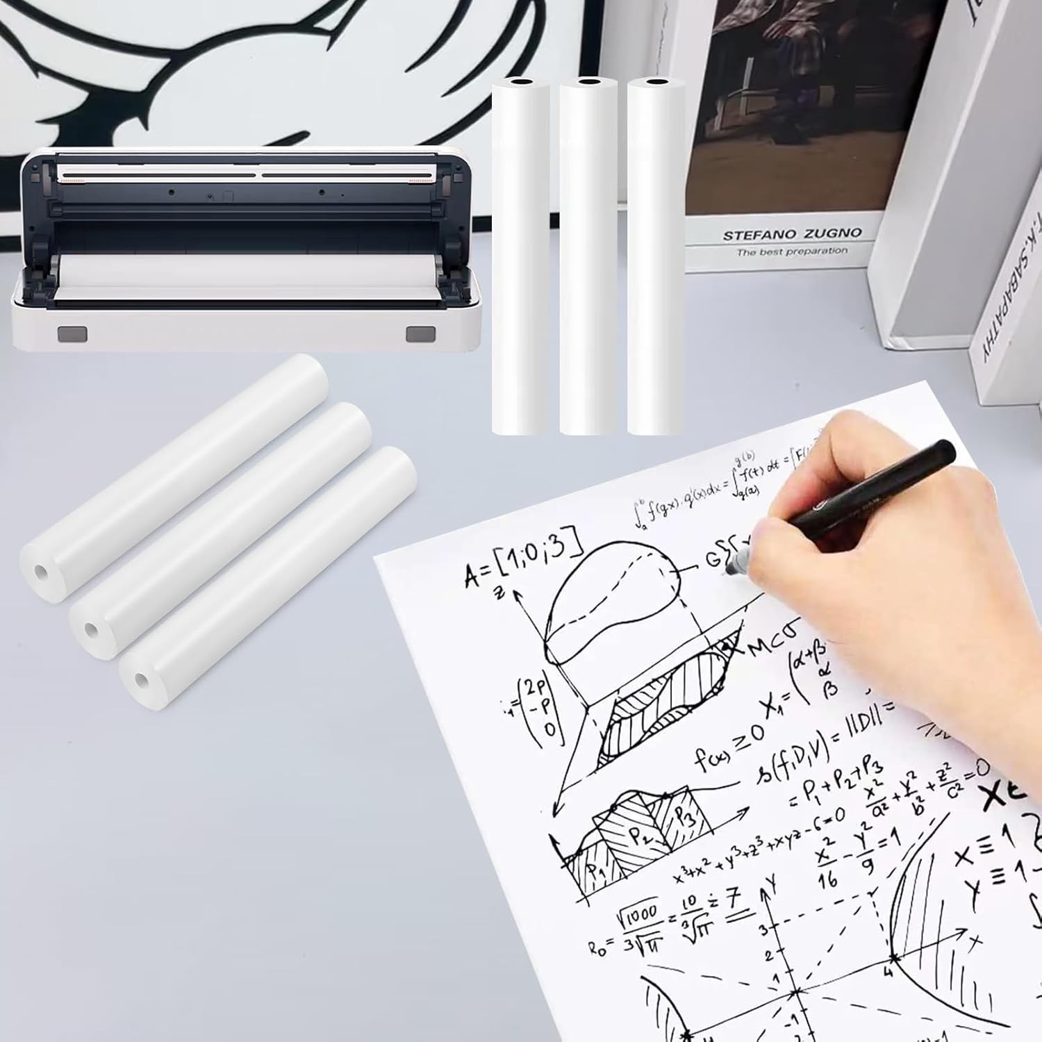 20 Rolls A4 Thermal Printer Paper 8.5×11″ for M08F M832 M834 Portable Printer