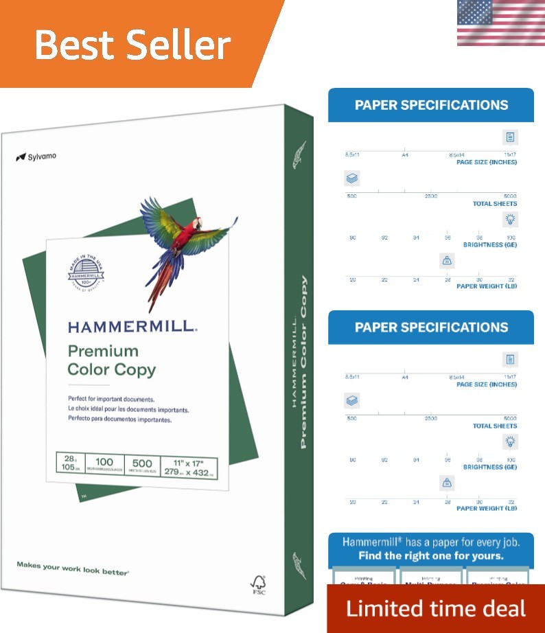 Super Smooth 28 lb Printer Paper – 11×17, 500 Sheets, Jam-Free Guarantee