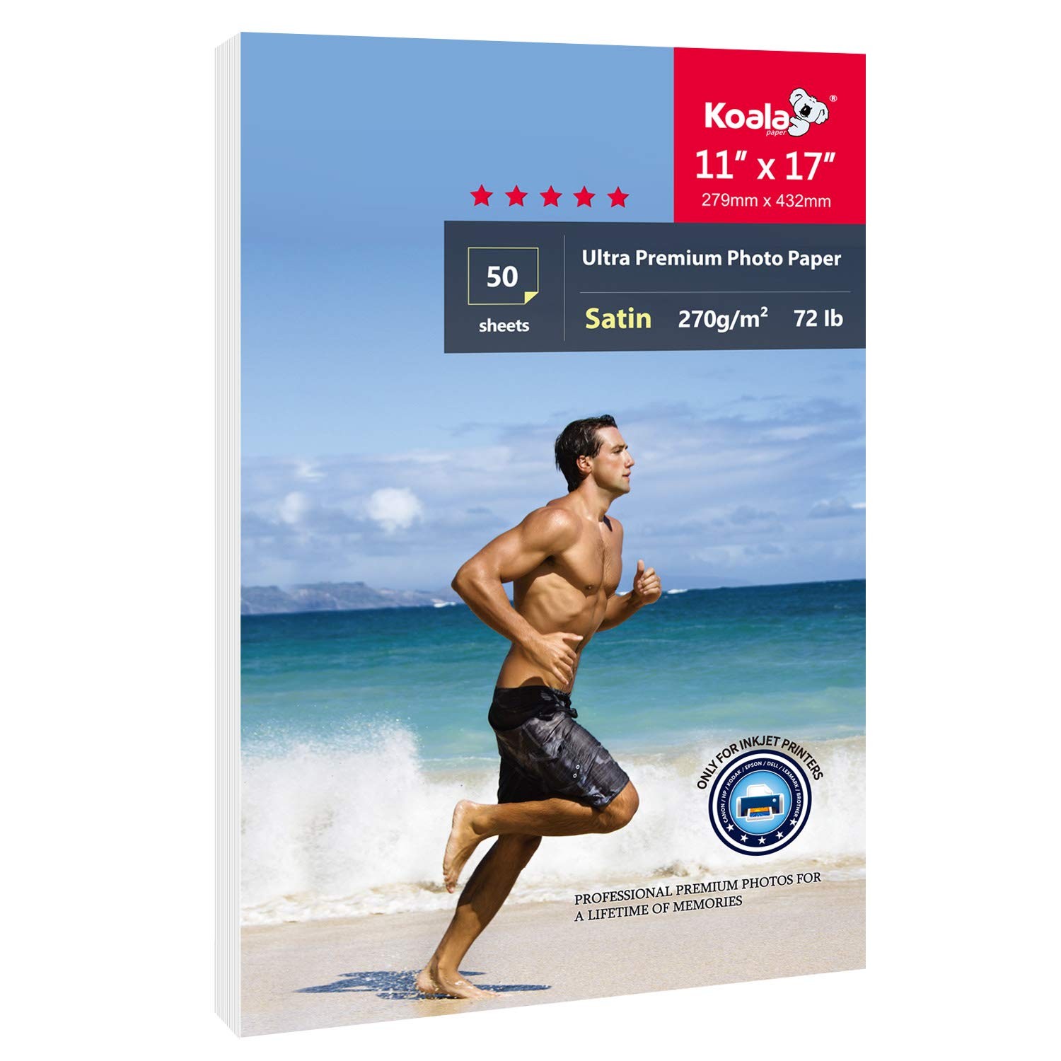 Koala Ultra Premium Photo Paper 11×17 In Satin Photo Printer Paper for Inkjet…