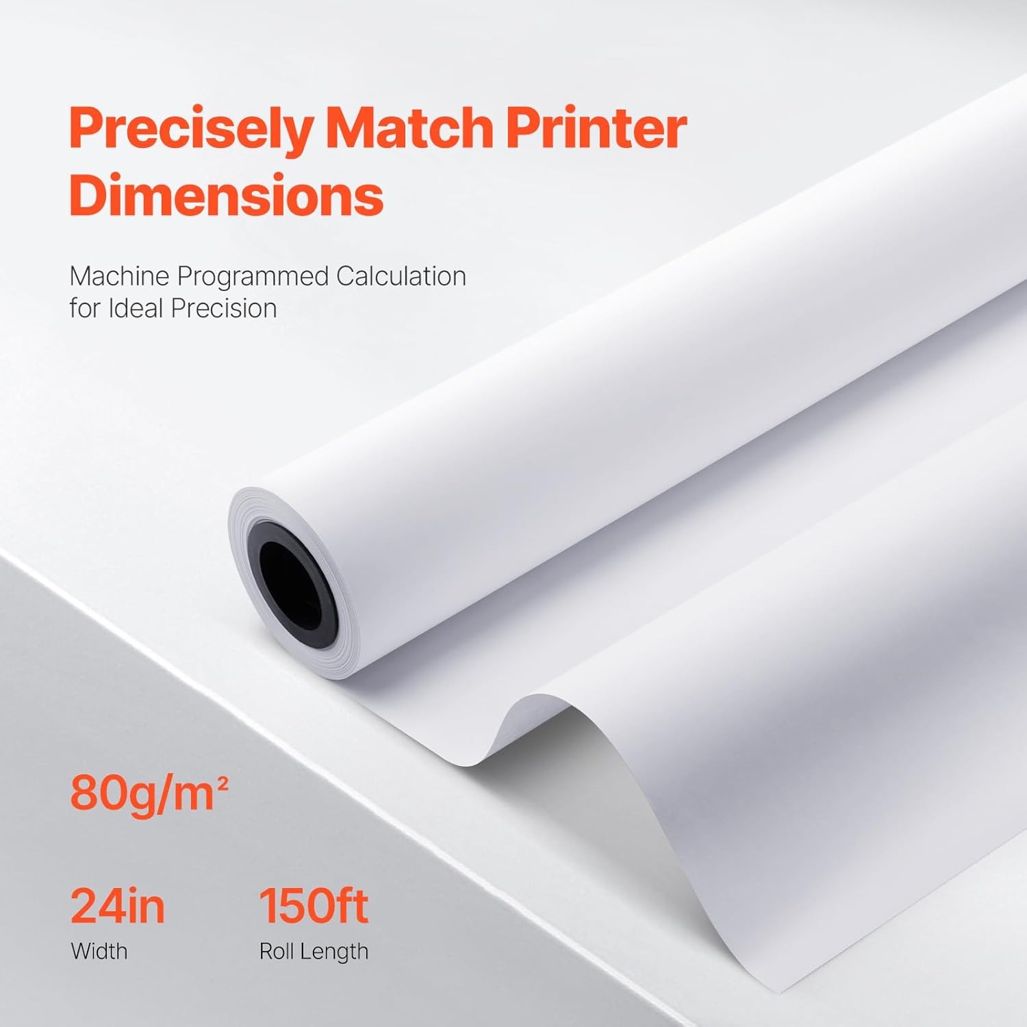 24″x150′ 36″x150′ CAD Bond Plotter Paper for Wide Format Inkjet Printers 2″ Core