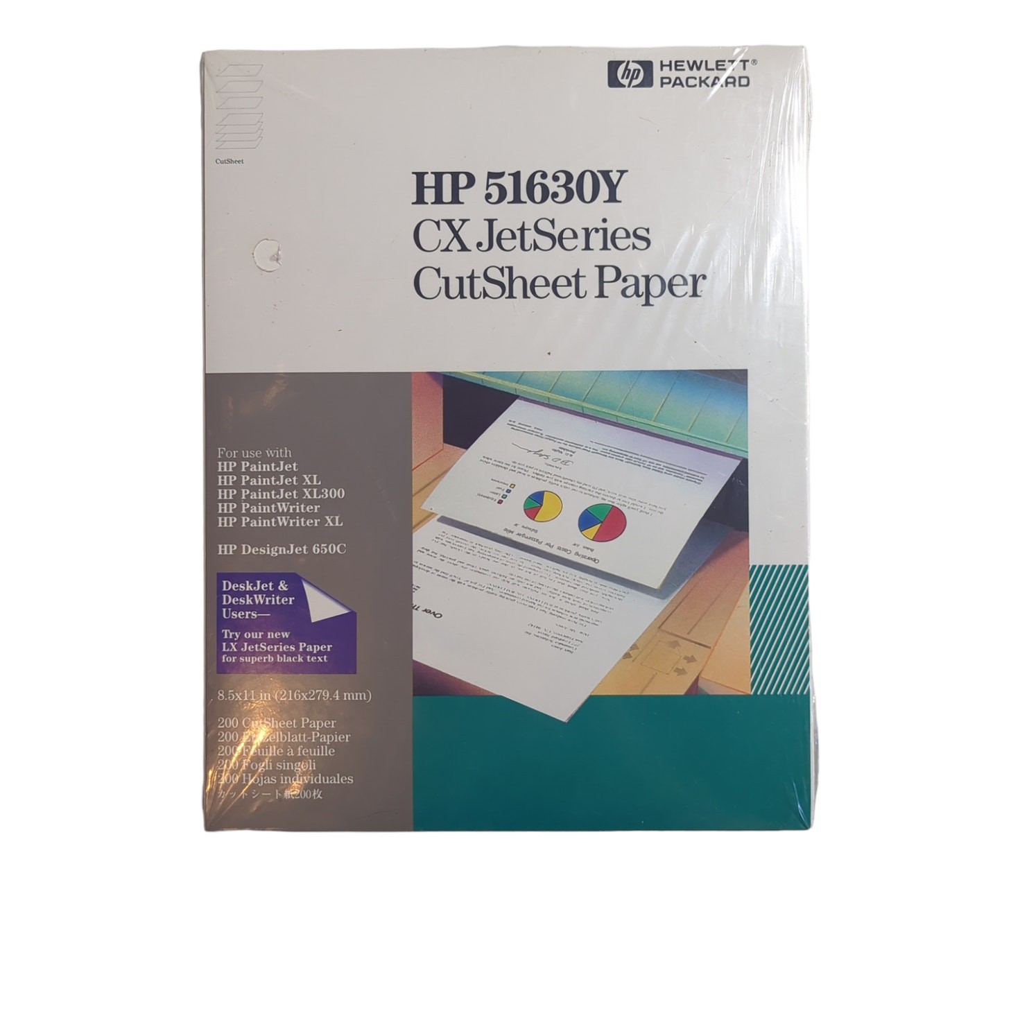 Hewlett Packard HP 51630Y CX Jet Series Cut Sheet Paper 200 Sheets New