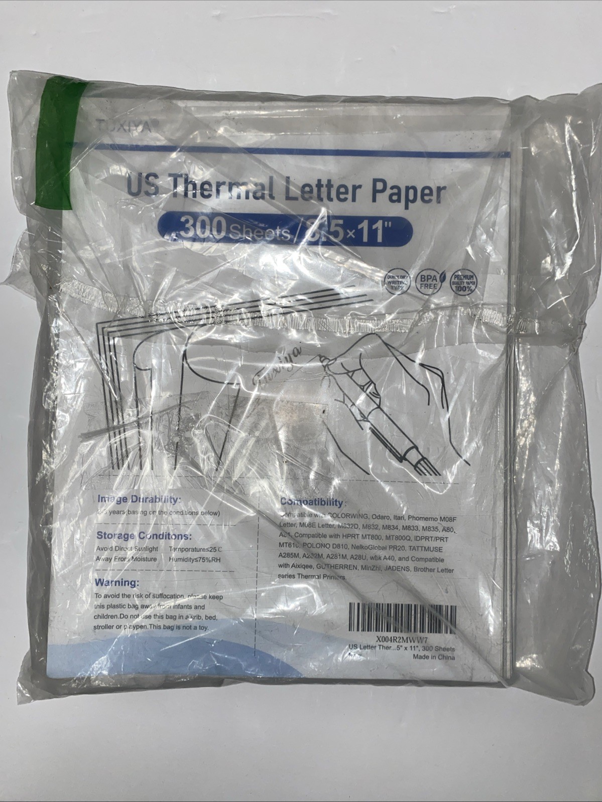 300 Sheets Thermal Printer Paper 8.5×11 Letter Direct Inkless Fast Dry Shipping