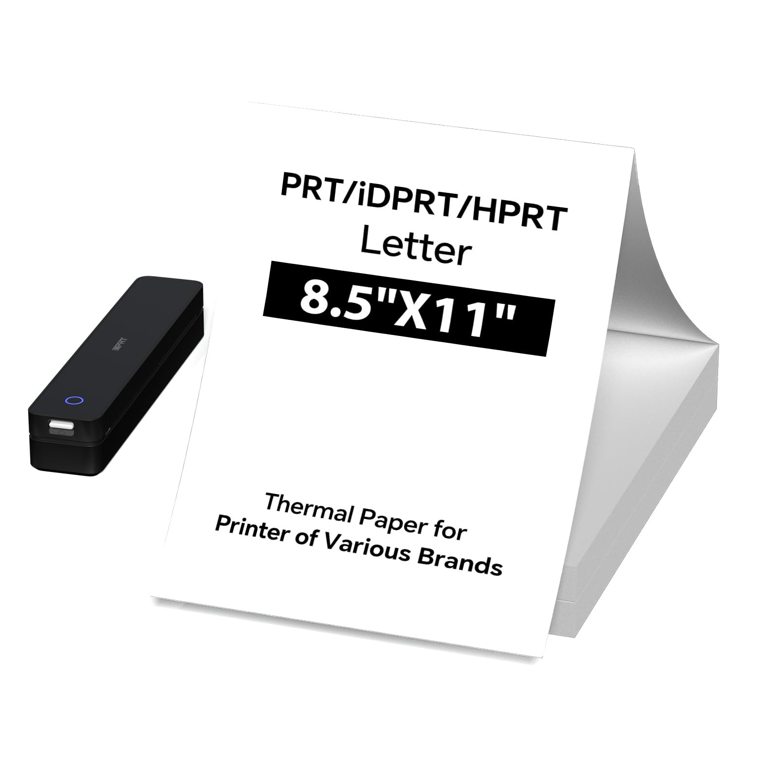 MT610 M08F A40 Thermal Paper 8.5 x 11 for M08F-Letter, 100 Sheets FanFold