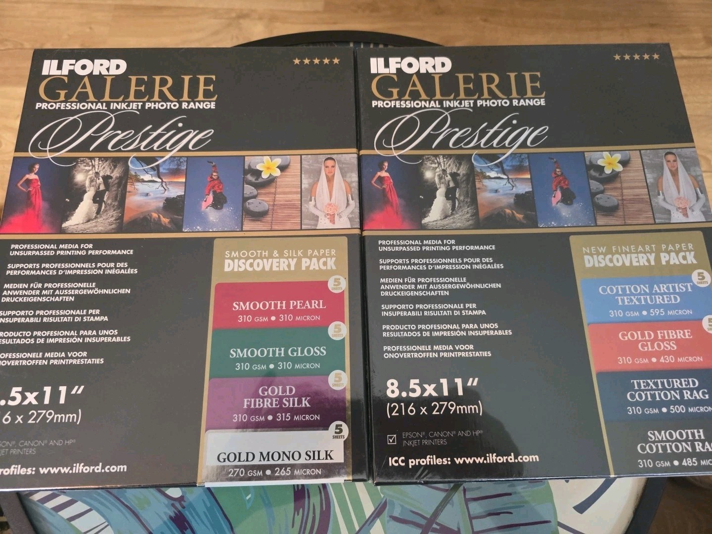 Ilford Galerie Prestige Smooth Pearl 8.5×11 Photo Paper 310gsm Multi Paper Combo