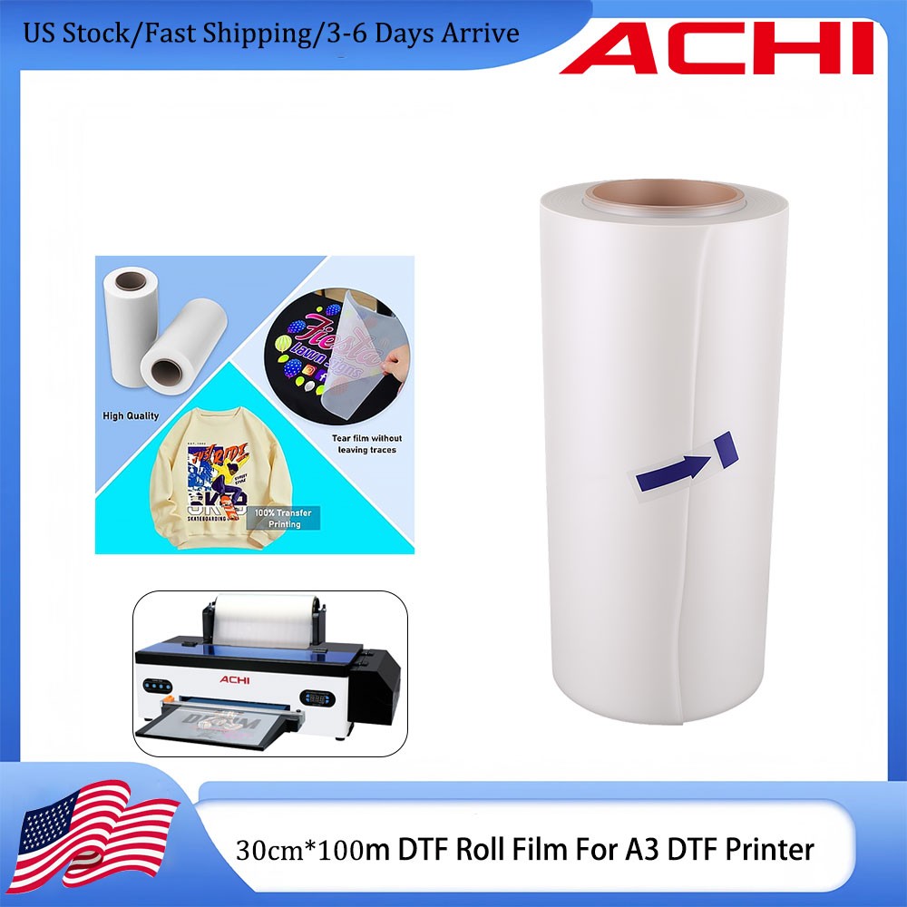 100m Roll Film DTF Transfer Film For Direct Transfer A3 DTF Printer Roll US