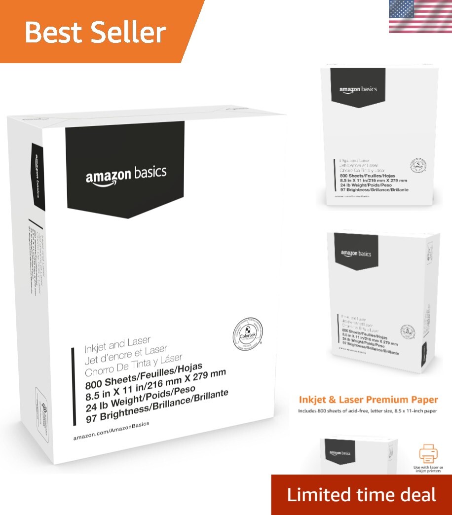 Versatile 8.5-x-11-inch Copy Paper, 800 Sheets, Works with Printers and Copiers