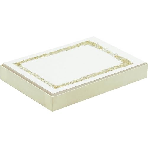 King Corporation Certificate Paper A5 Wide Vertical Frame 100 Sheets No. 24