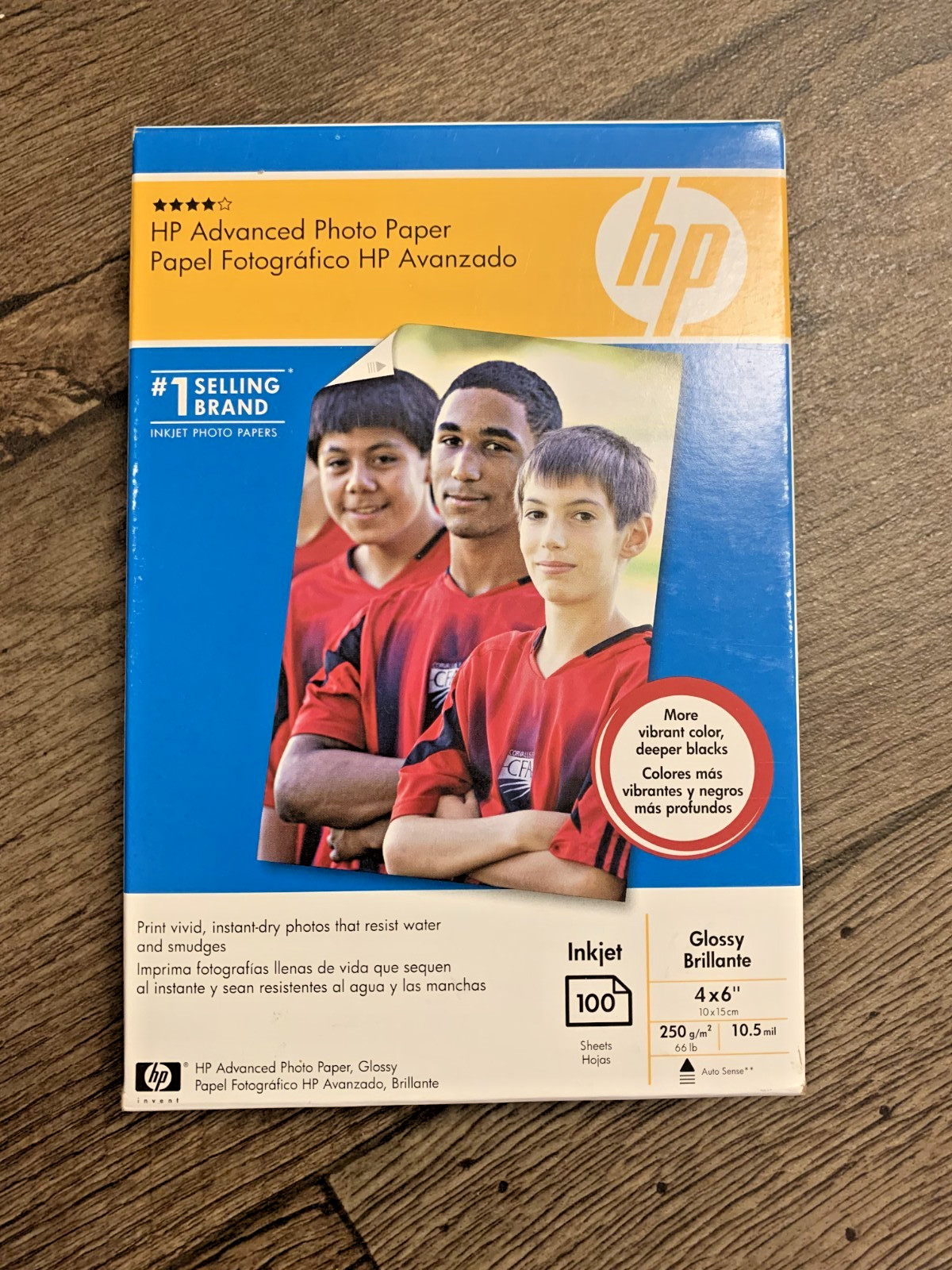 HP Advanced Photo Paper 4×6″ 250 g/m² 10.5 mil Glossy 100 Sheets Q6638A NEW