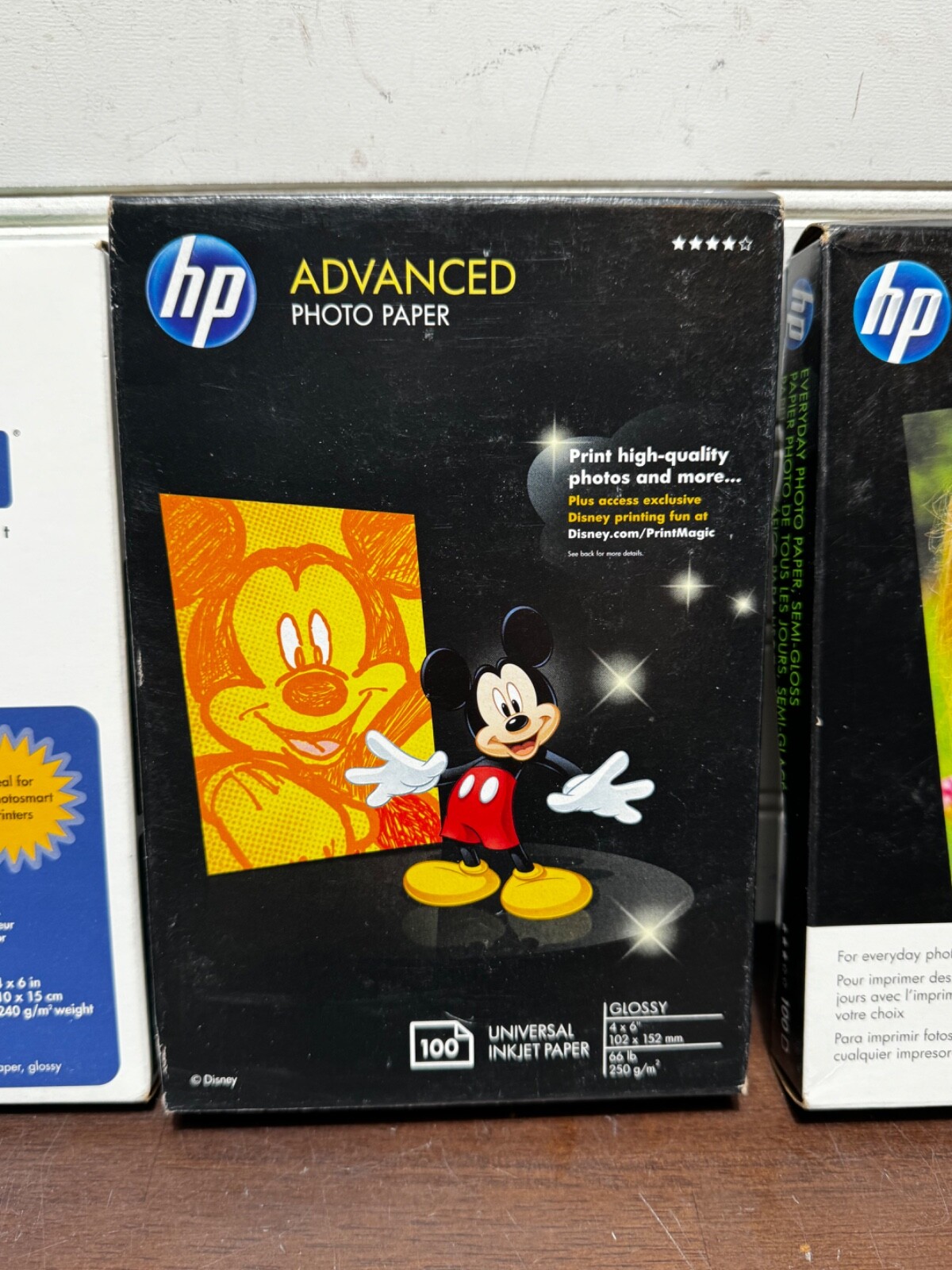 Lot of 3 HP Photo Paper 4”x6” Brand New Sealed (glossy & semi glossy)