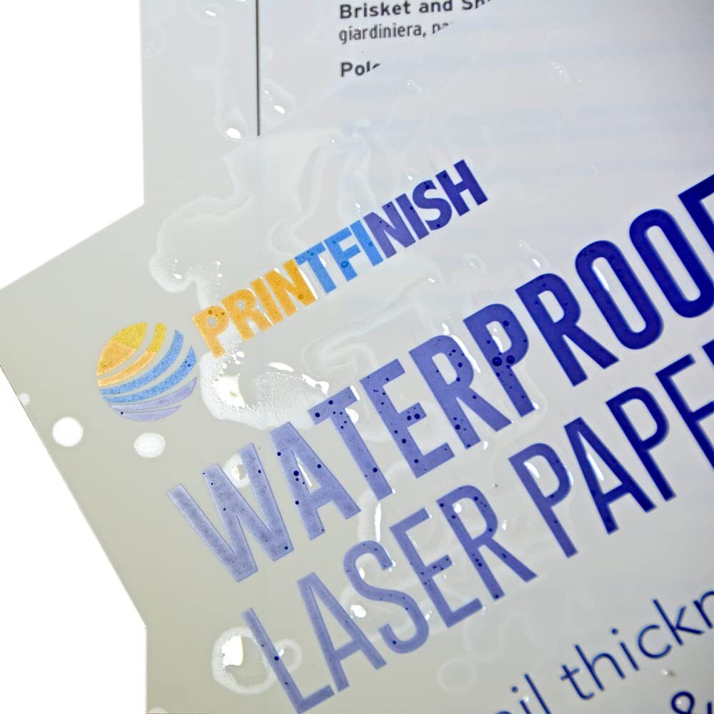 Printfinish Synthetic Laser Paper 8.5″ x 11″ 8.5 x 11 | 8 MIL inches