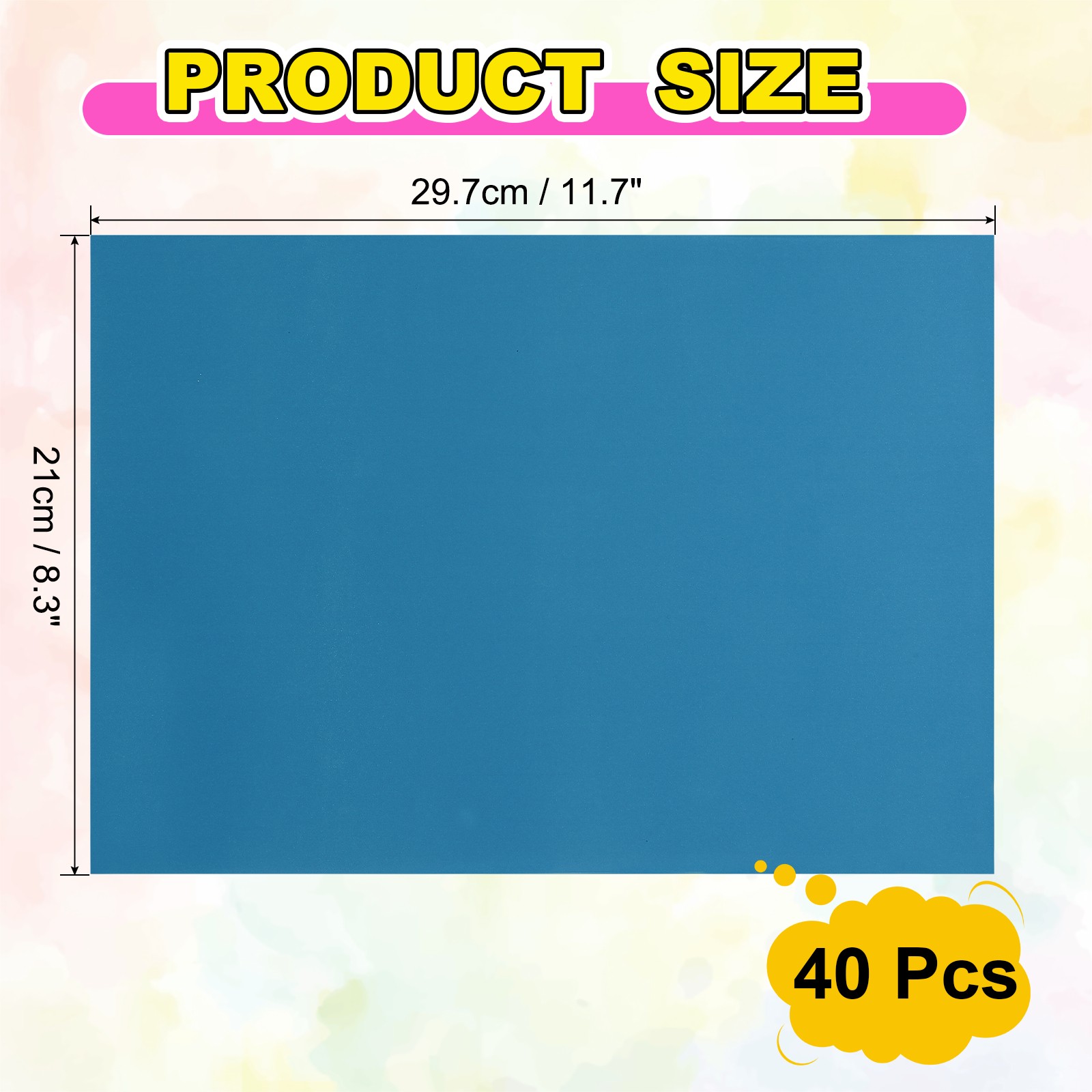 40 Sheets A4 Shipping Label Stickers, Blue, for Full Sheet Label