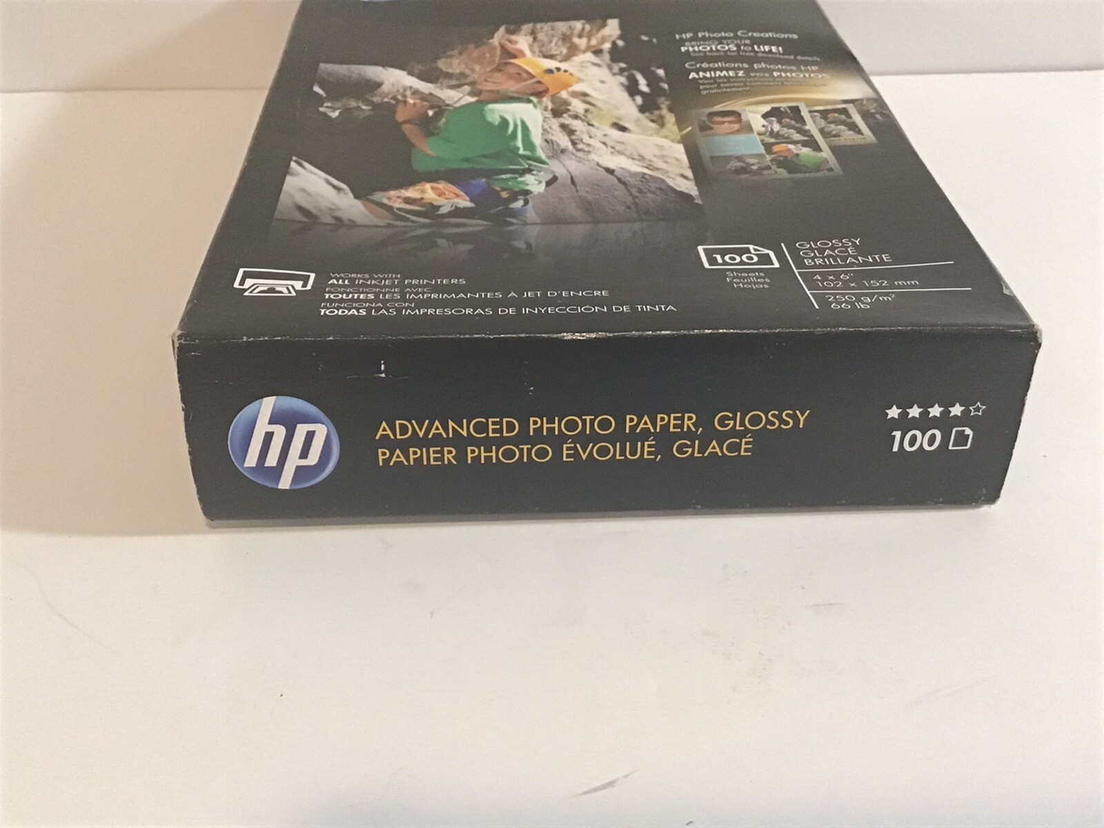 2 HP Advanced Photo Paper. 4”x6” Glossy. 100 Sheets Each New