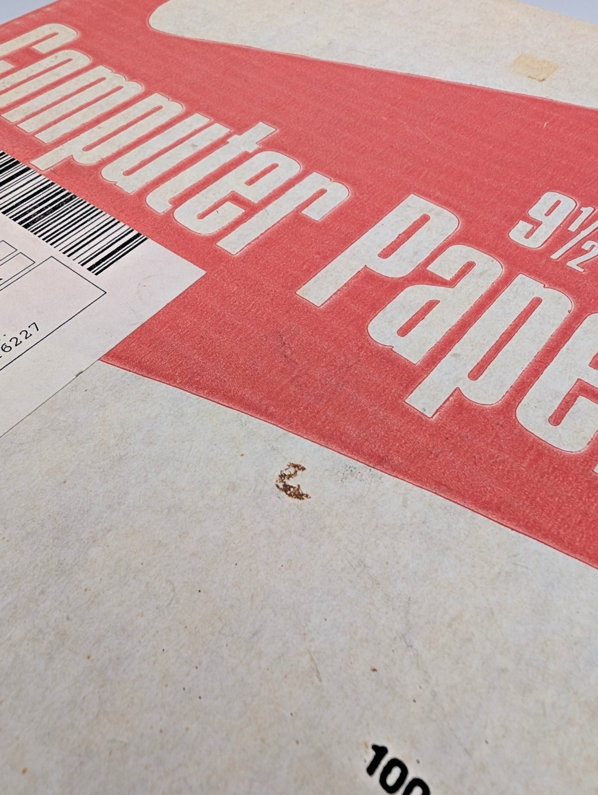 BOX ONLY – Vintage Tandy Computer Paper 9.5×11 1000 Sheets Radio Shack 26-134