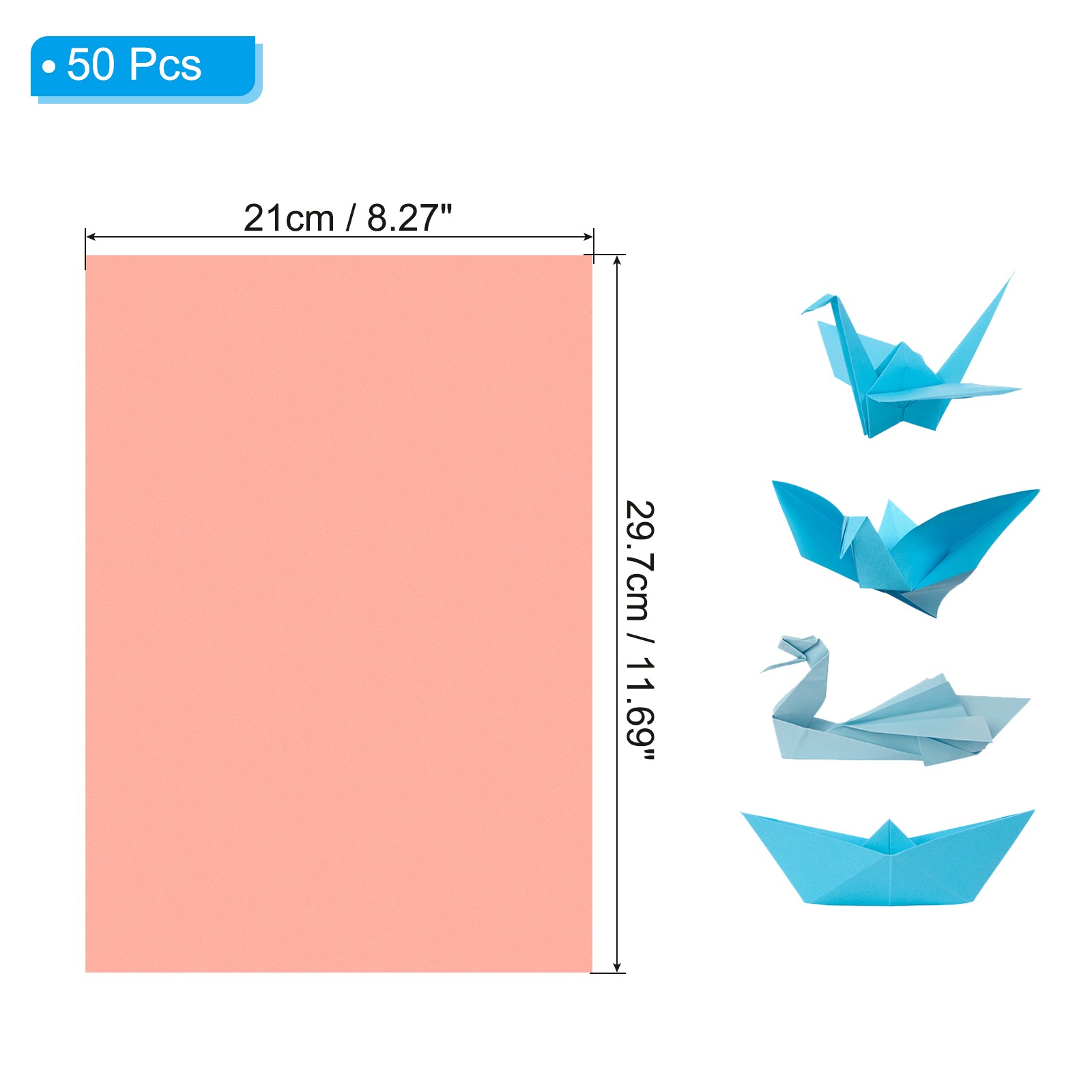 Fluorescent Pink Color Copy Paper, 50 Sheets 11.7×8.3″ A4 70gsm