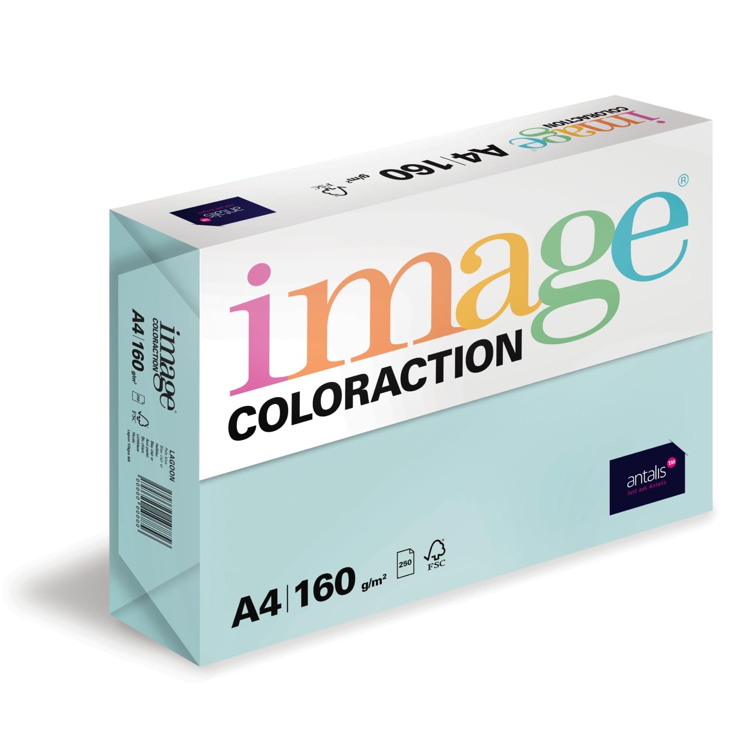 Coloraction Lagoon Coloured Copy Paper A4, 210 x 297mm, 160gsm Bu…