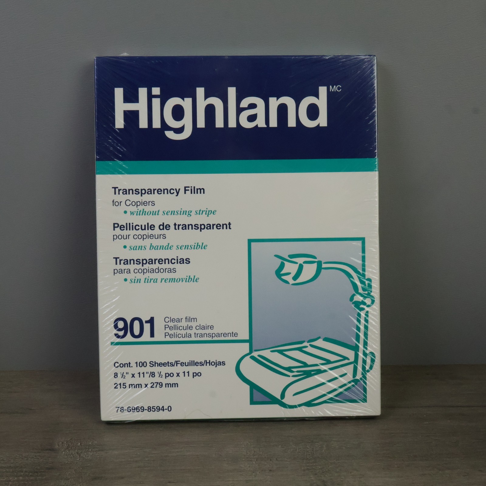 [NEW SEALED] 3M Highland Transparency Film 901 Clear Film 100 Sheets 8.5″ x 11″