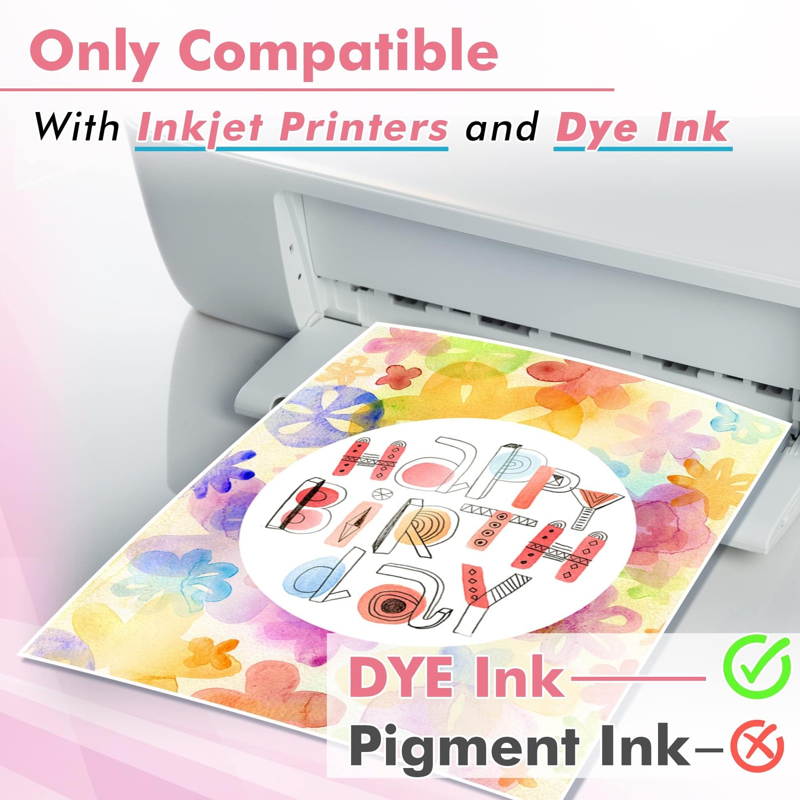 200 PCS 5×7 Inch 54lb 200gsm Glossy Thick Inkjet Photo Paper Invitation Cards