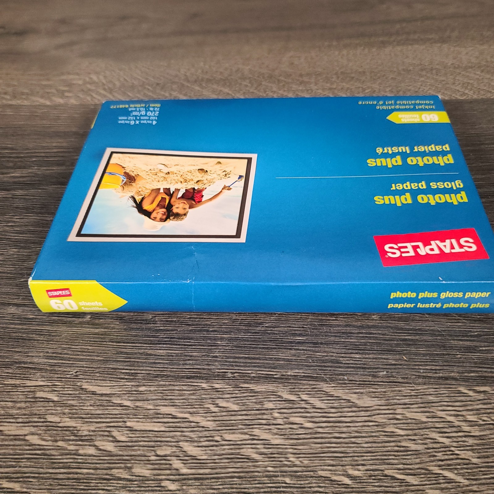 Lot of 2 Inkjet Photo Paper 4×6 Glossy Paper-1 Sealed Staples and 1 Open HP Box