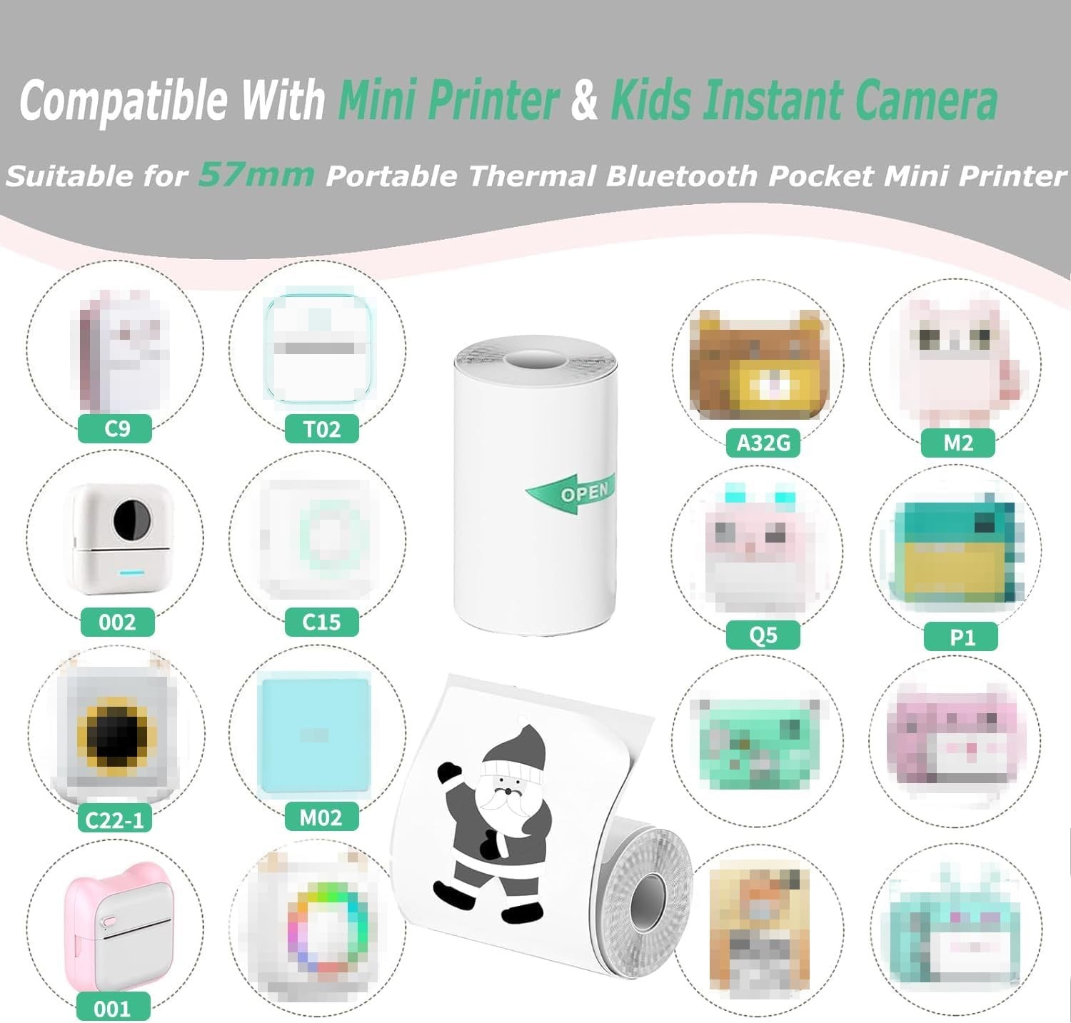 Self-Adhesive Mini Thermal Printer Stickers, 10 Rolls for Instant Printing Fun