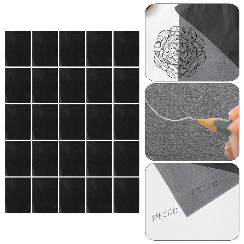 Reusable Carbon Transfer Paper 25Sheets Black Ideal for Home Tracing and Art