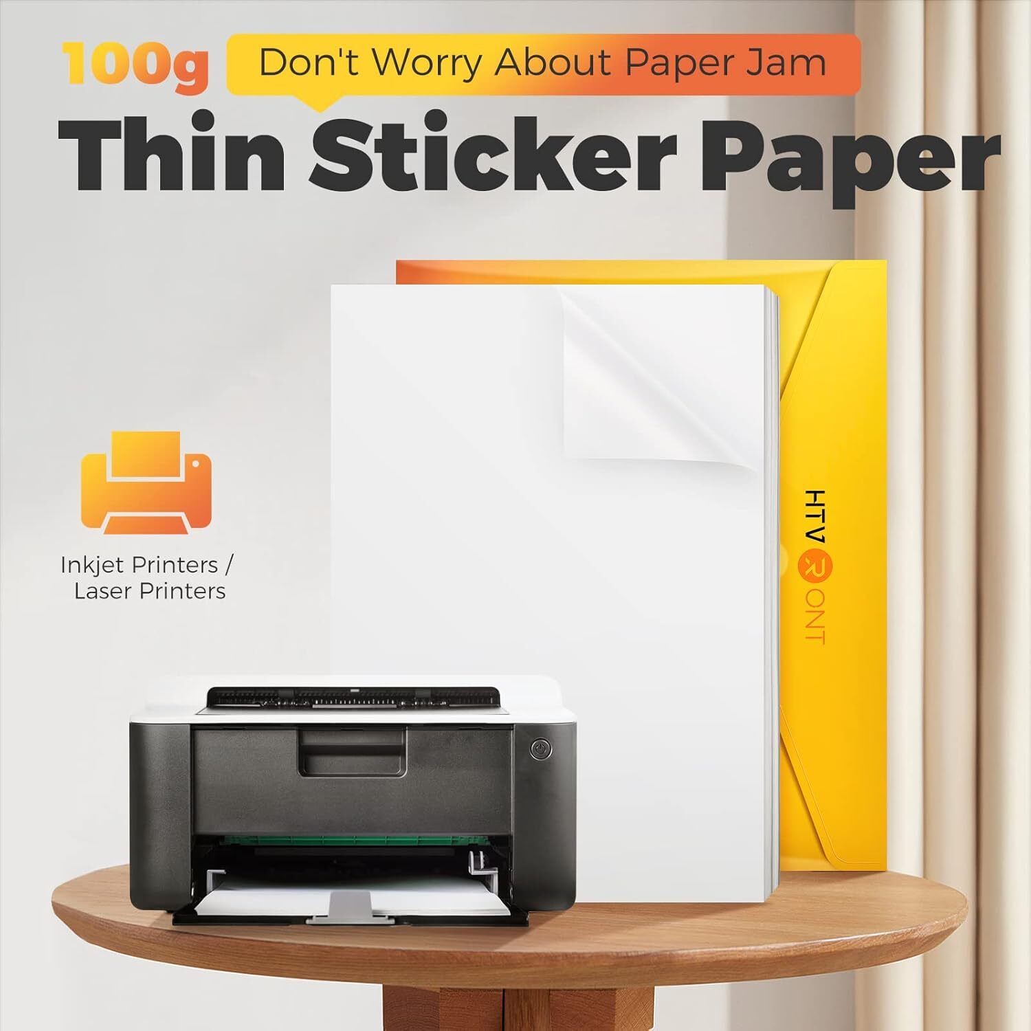 Printable Vinyl Sticker Paper 100 pcs Matte Sticker Paper For Inkjet Printer