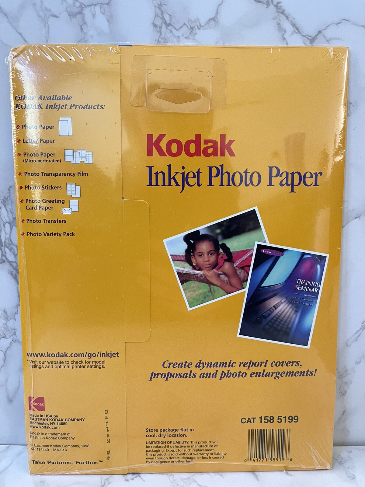 Lot of 5 Kodak Inkjet Photo Paper 8.5”x11” 75 Total Sheets 158 5199 New Sealed