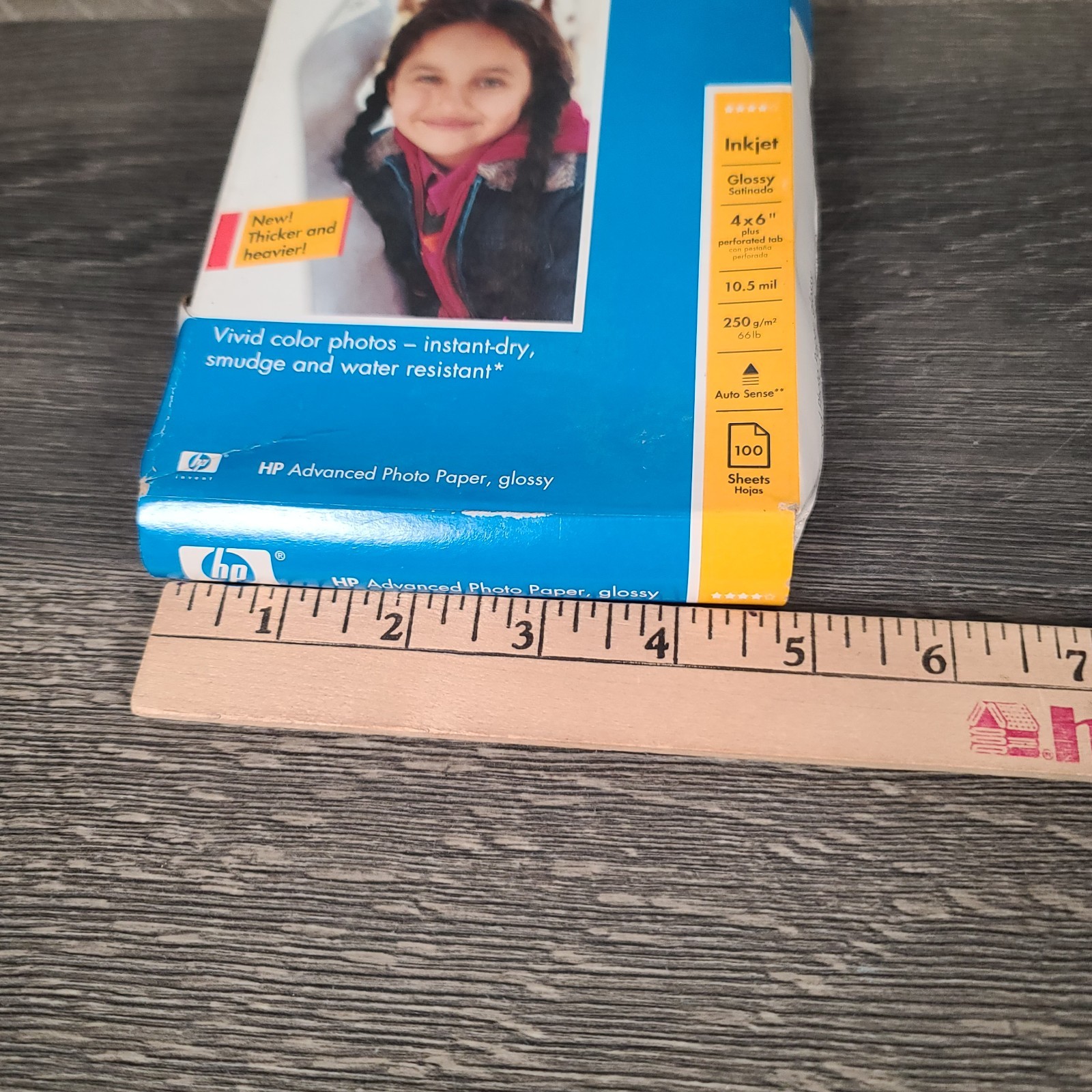 Lot of 2 Inkjet Photo Paper 4×6 Glossy Paper-1 Sealed Staples and 1 Open HP Box