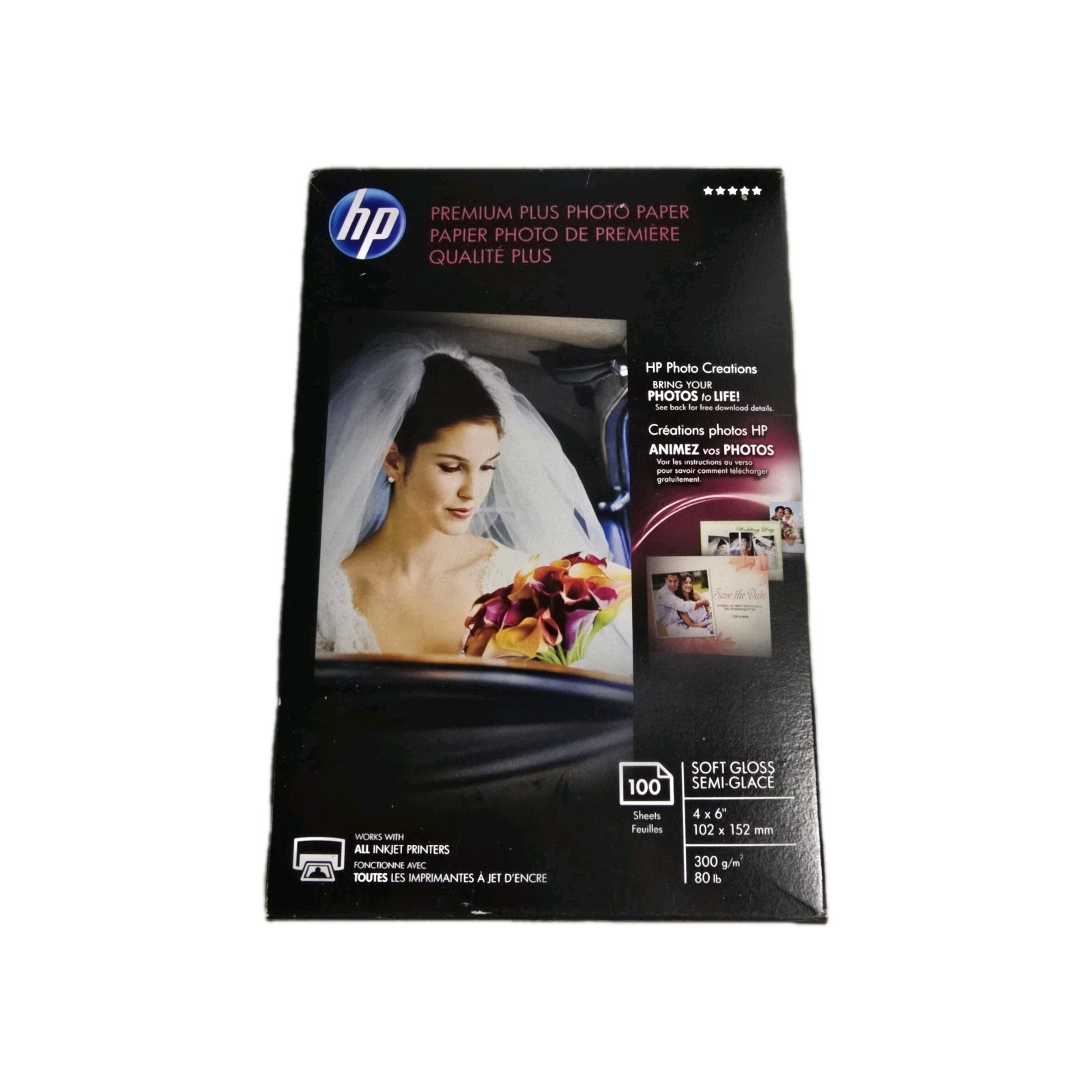 HP Premium Plus Soft Gloss Photo Paper 100 Sheets 4×6 Hewlett Packard