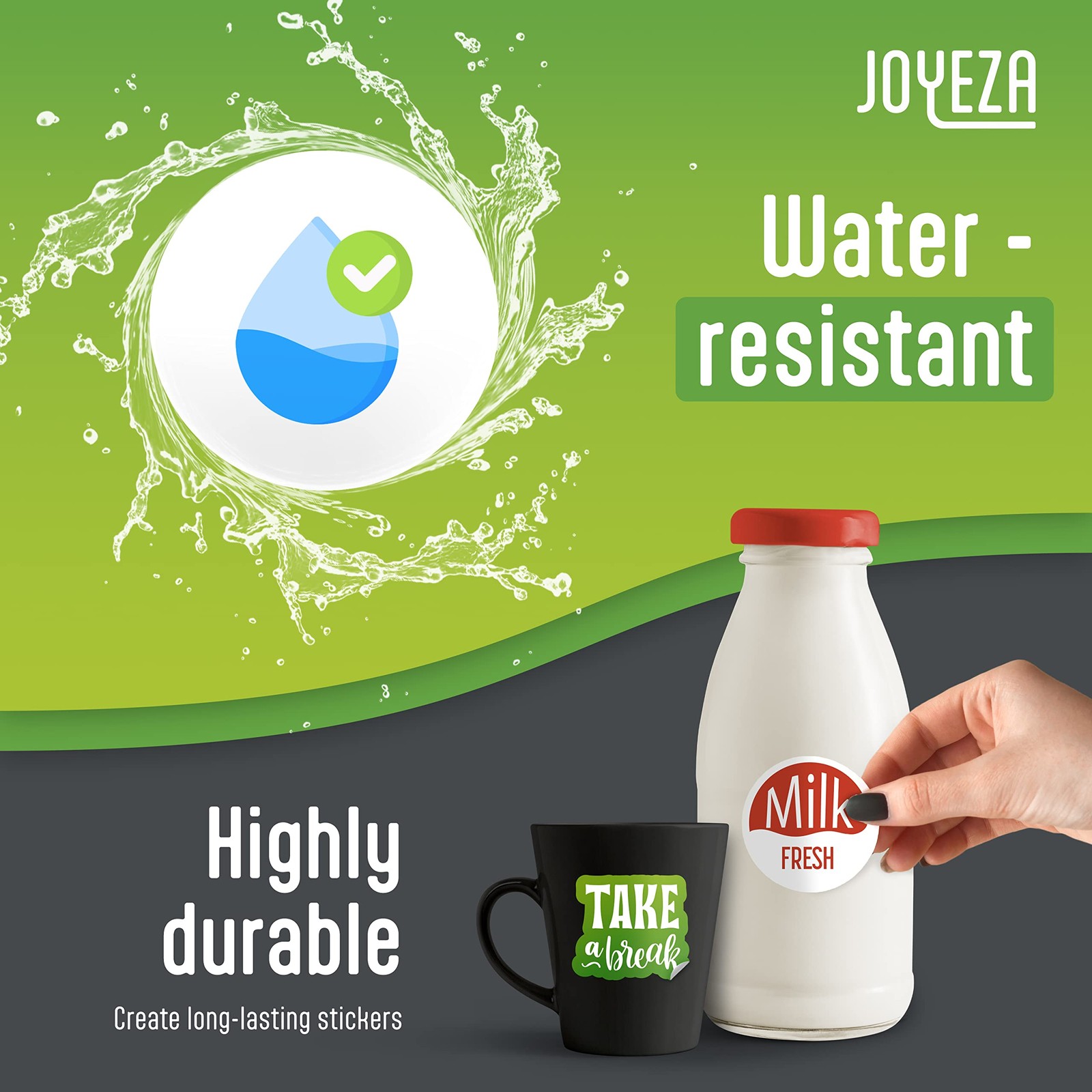 JOYEZA Premium Printable Vinyl Sticker Paper for Inkjet Printer – 25 Sheets M