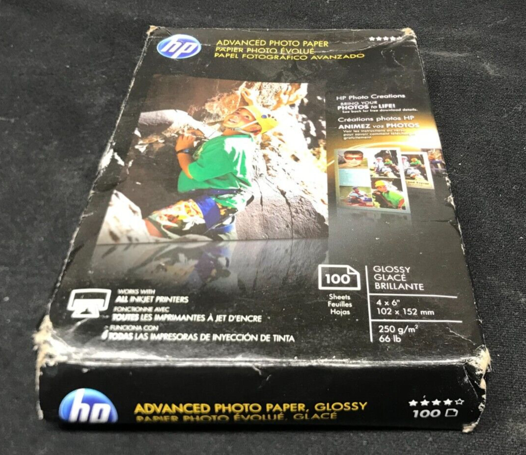 Hewlett Packard Q6638A 4 x 6 inch Glossy Printer Paper – 100 Sheets
