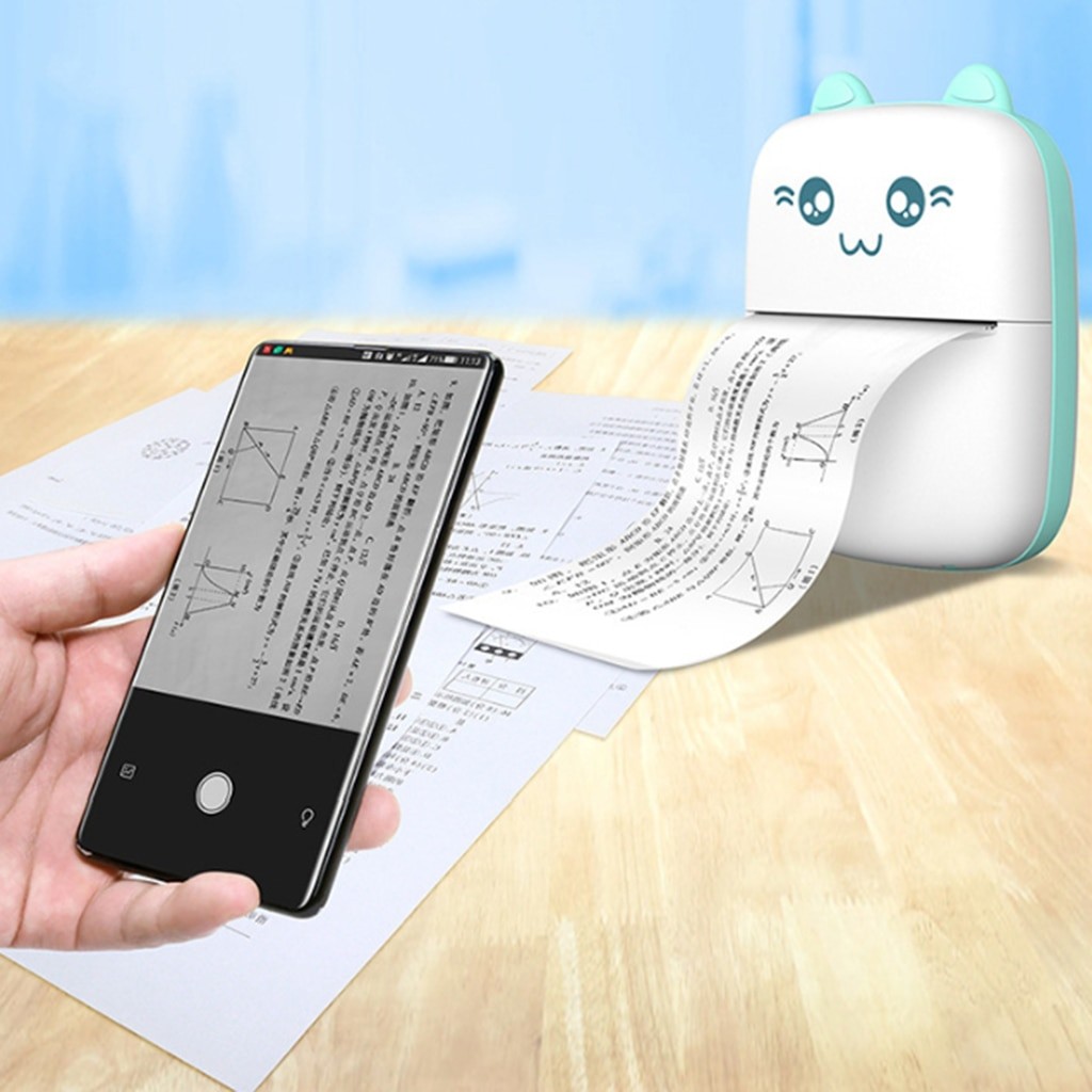 Mini Printer Portable Mini Bluetooth WiFi New Wrong Printer Mobile Phone Photo T