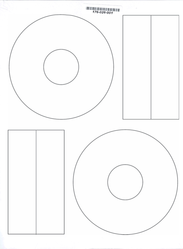 Matte Finish (Offset Format) 5-INCH CD/DVD Labels 2000-Pak (1000 sheets)