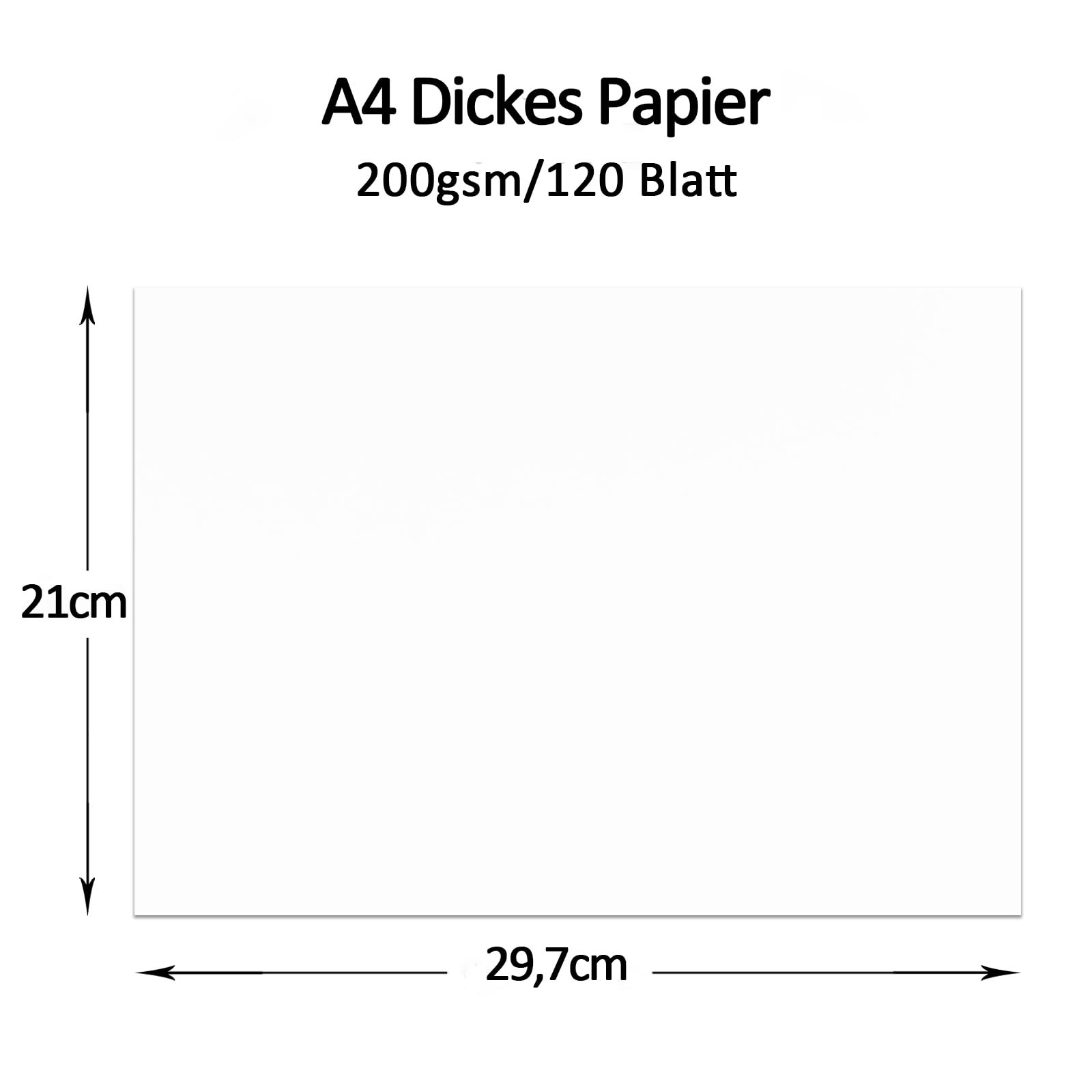120 Sheets 200g Paper A4 White, Copy Copy Paper, Thick Paper, 21.0 x 29.7…