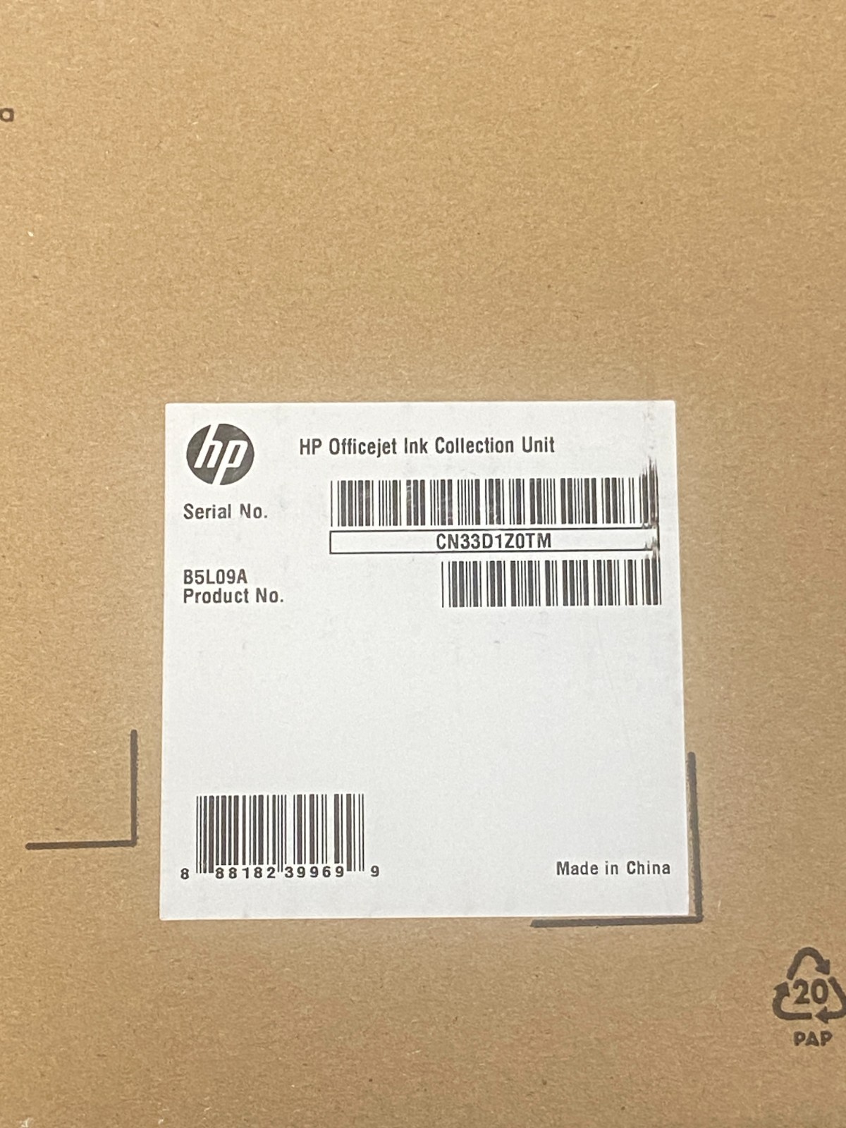 HP B5L09A OFFICEJET INK COLLECTION UNIT ACCESSORY