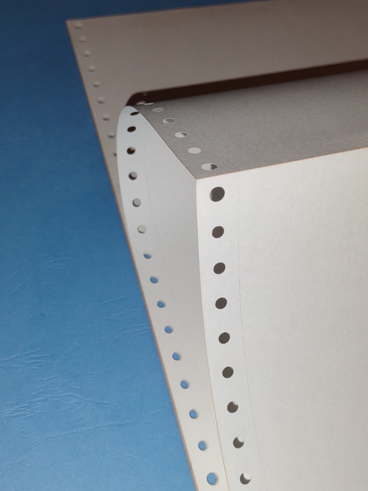 Continuous Dot Matrix Vintage Printer Paper Tractor Feed 20 Sheets 8.5 x 11 NOS
