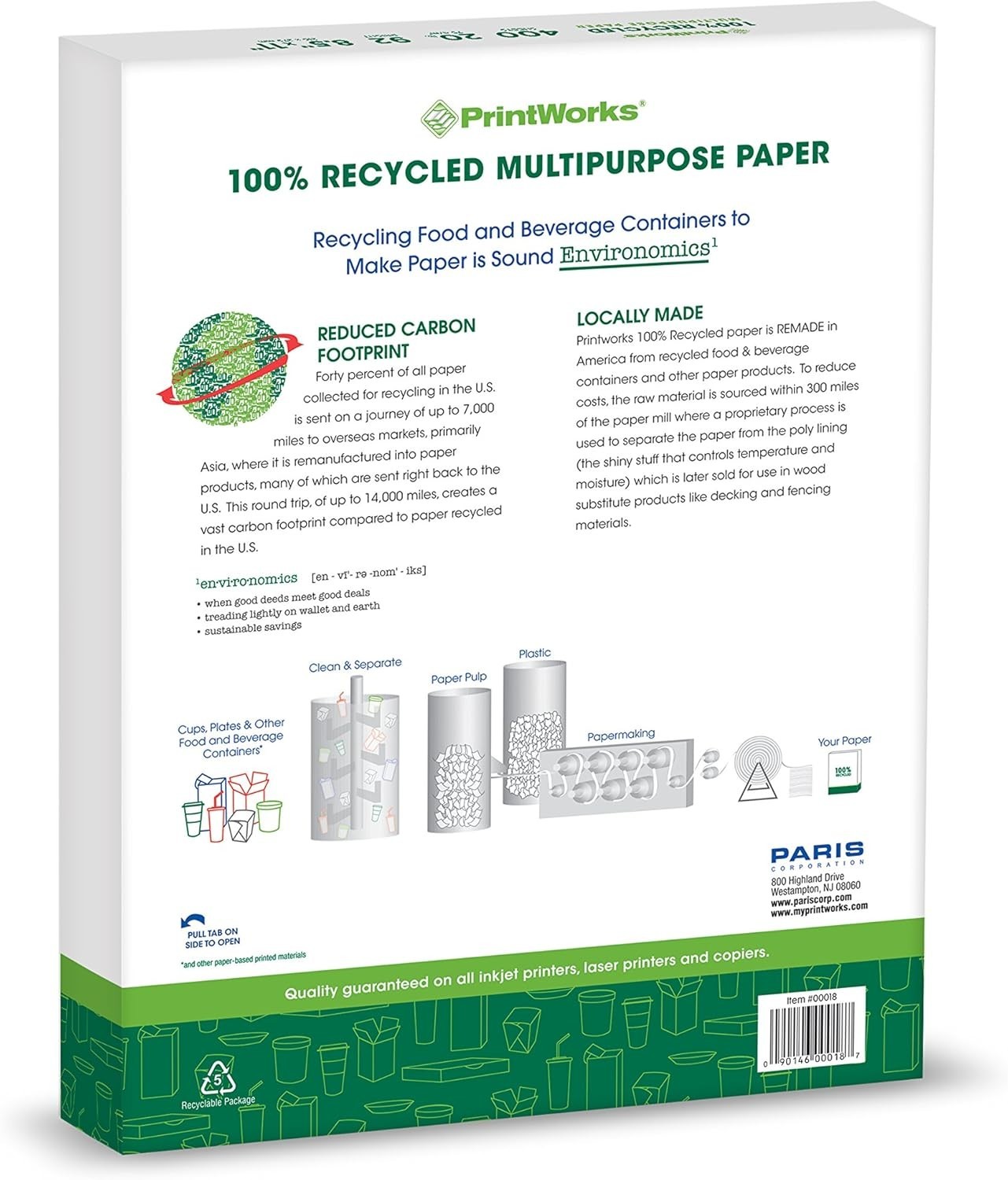 Multipurpose 3-Pack Printer Paper – 8.5″ x 11″ – 92 Bright